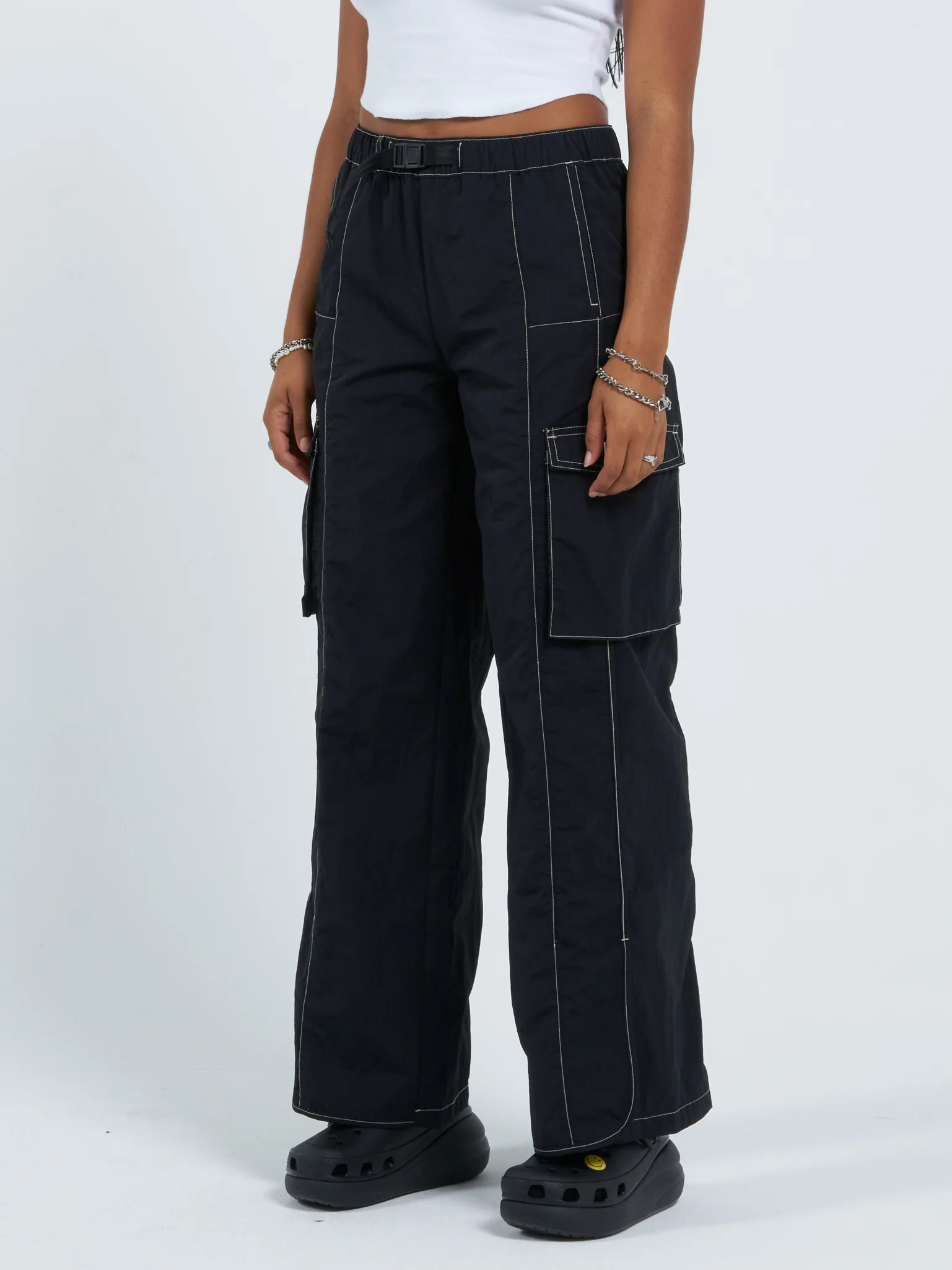Alienation Nylon Pant - Washed Black - Image 3
