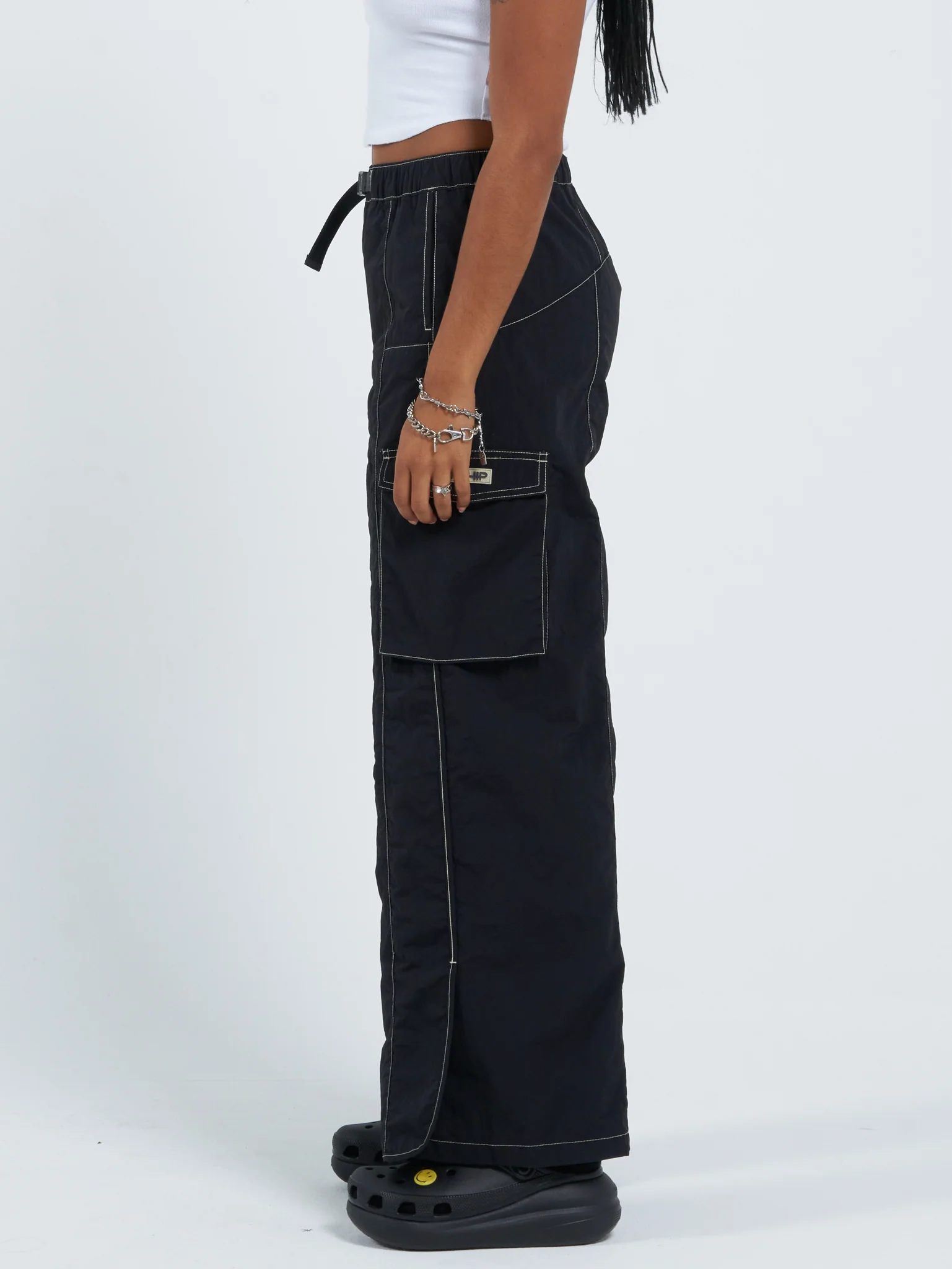 Alienation Nylon Pant - Washed Black - Image 4