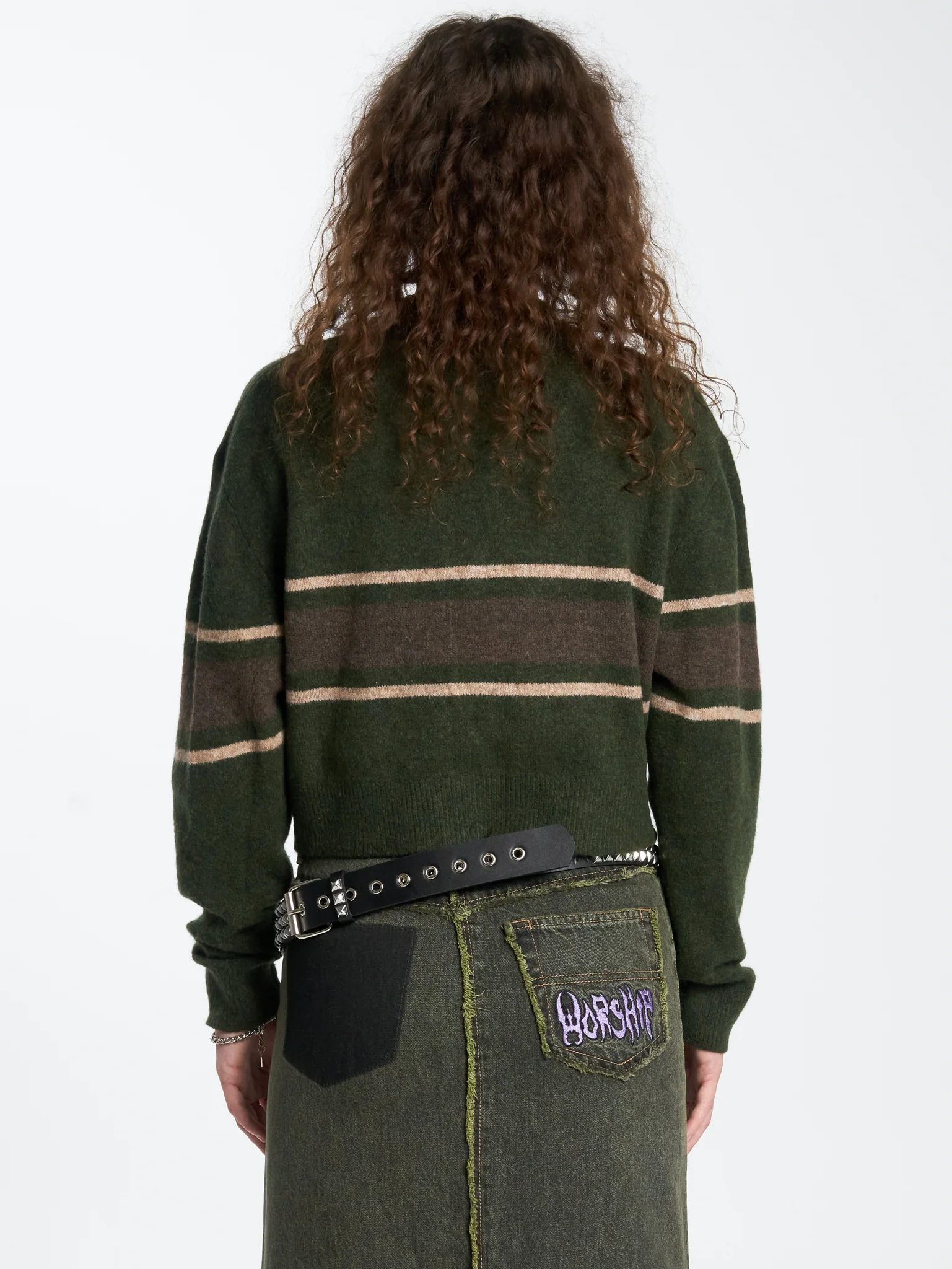 Amphibian Cropped Cardigan - Pond Green - Image 2