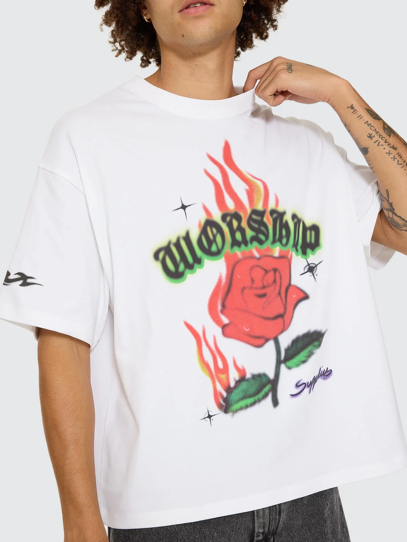 Anderson Box Crop Tee - White - Image 3