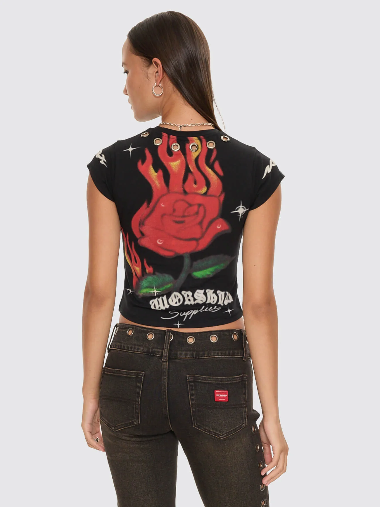 Anderson Cap Sleeve Tee - Black - Image 4