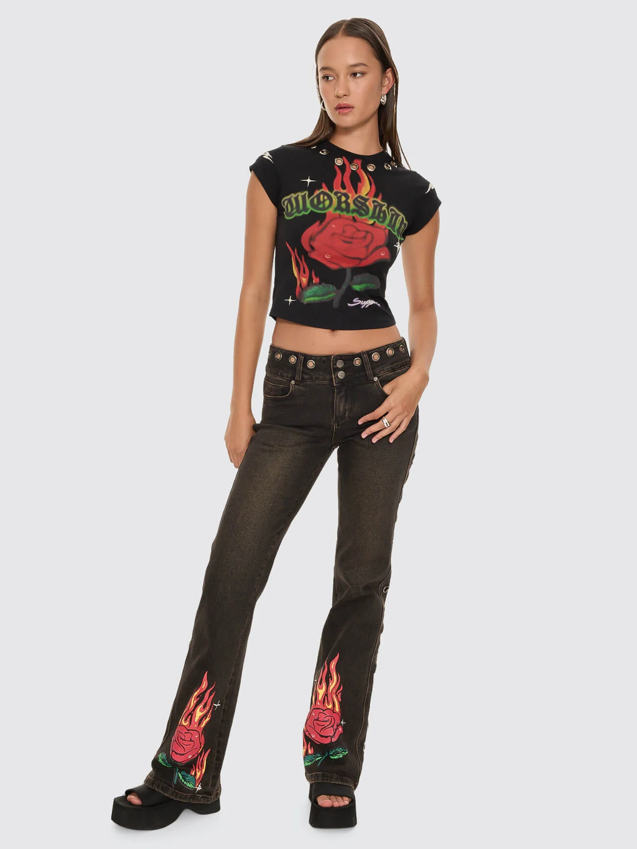 Anderson Cap Sleeve Tee - Black - Image 7