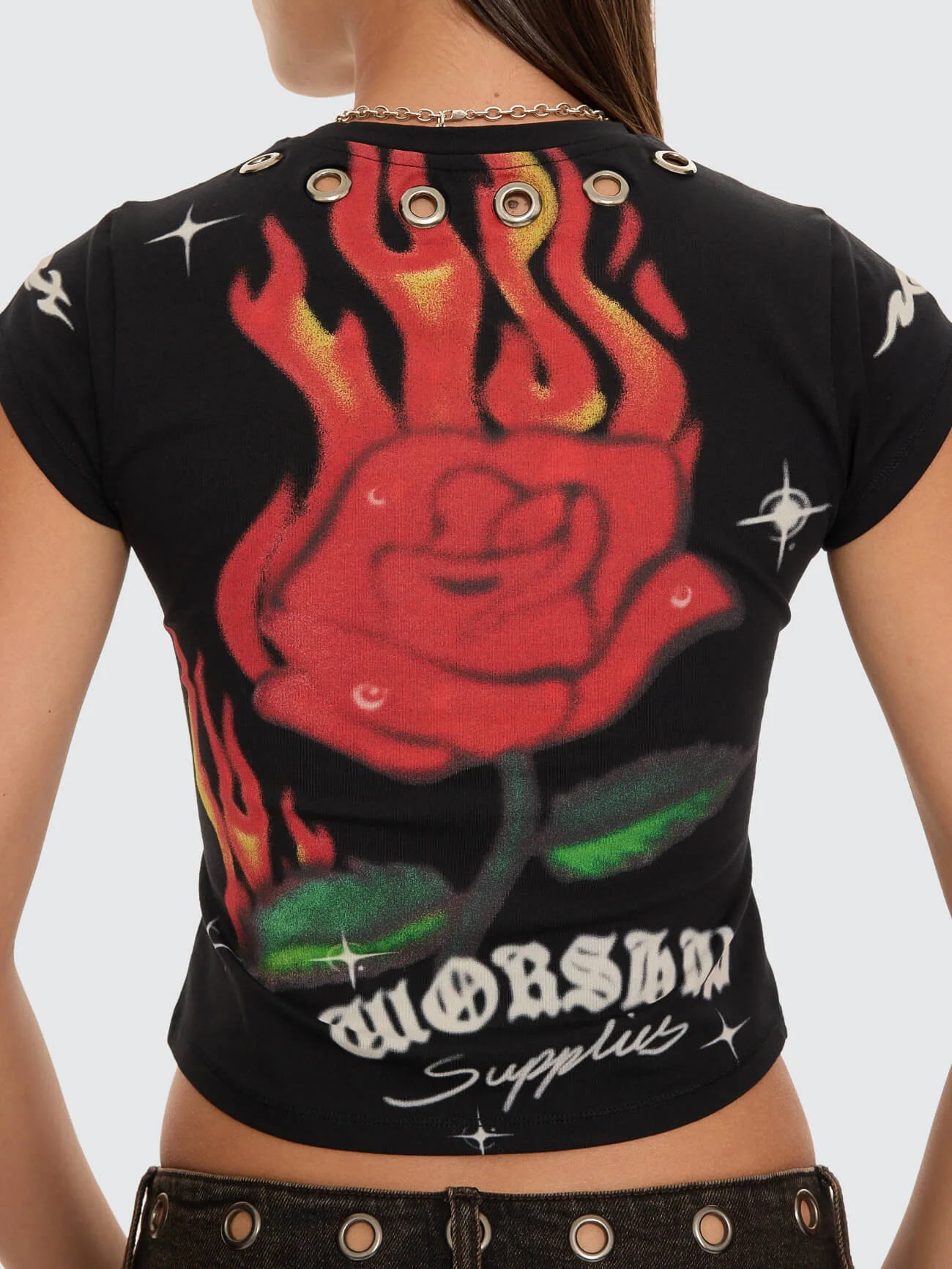 Anderson Cap Sleeve Tee - Black - Image 9
