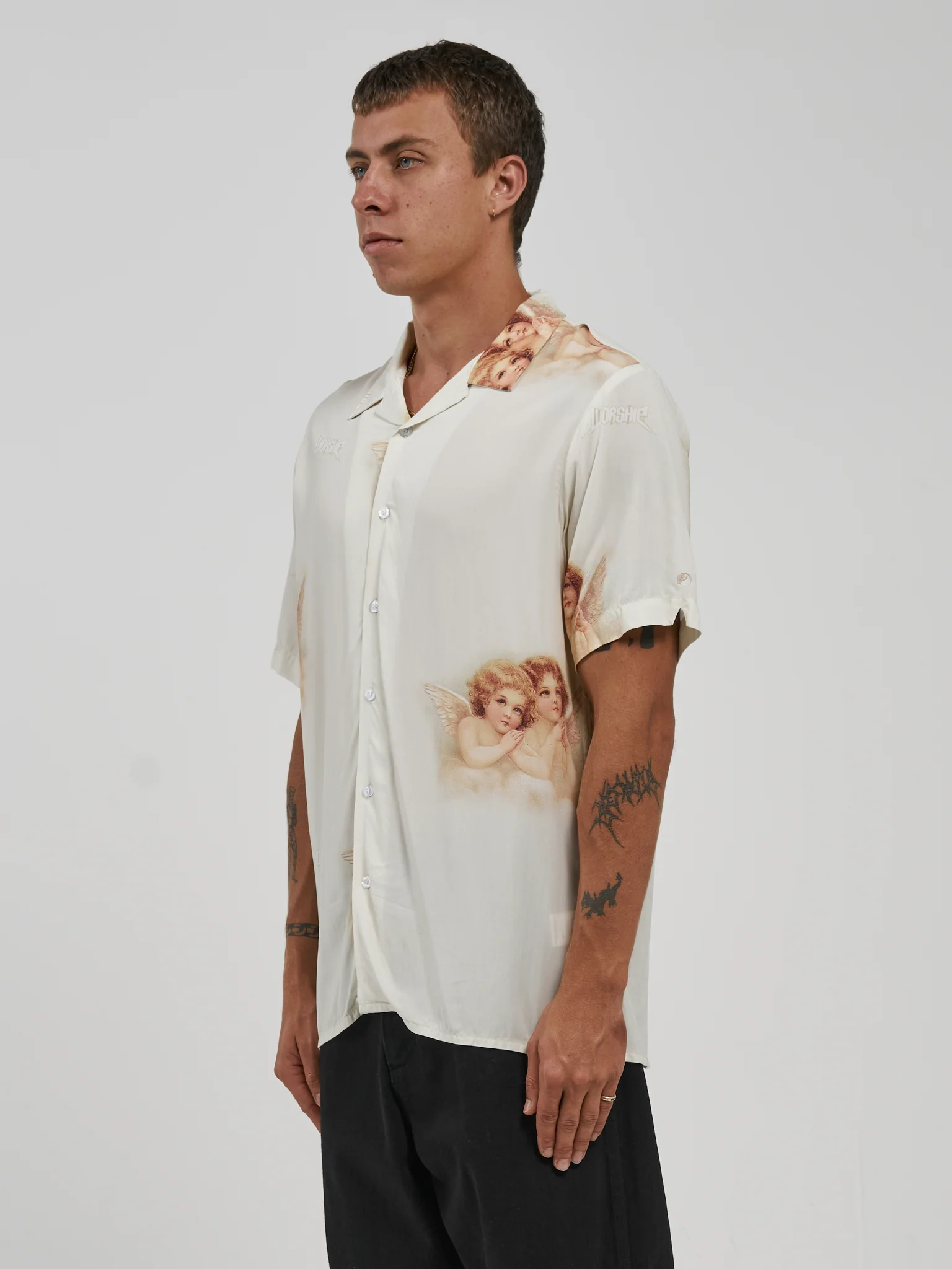 Angelika Bowling Shirt - Tan - Image 2