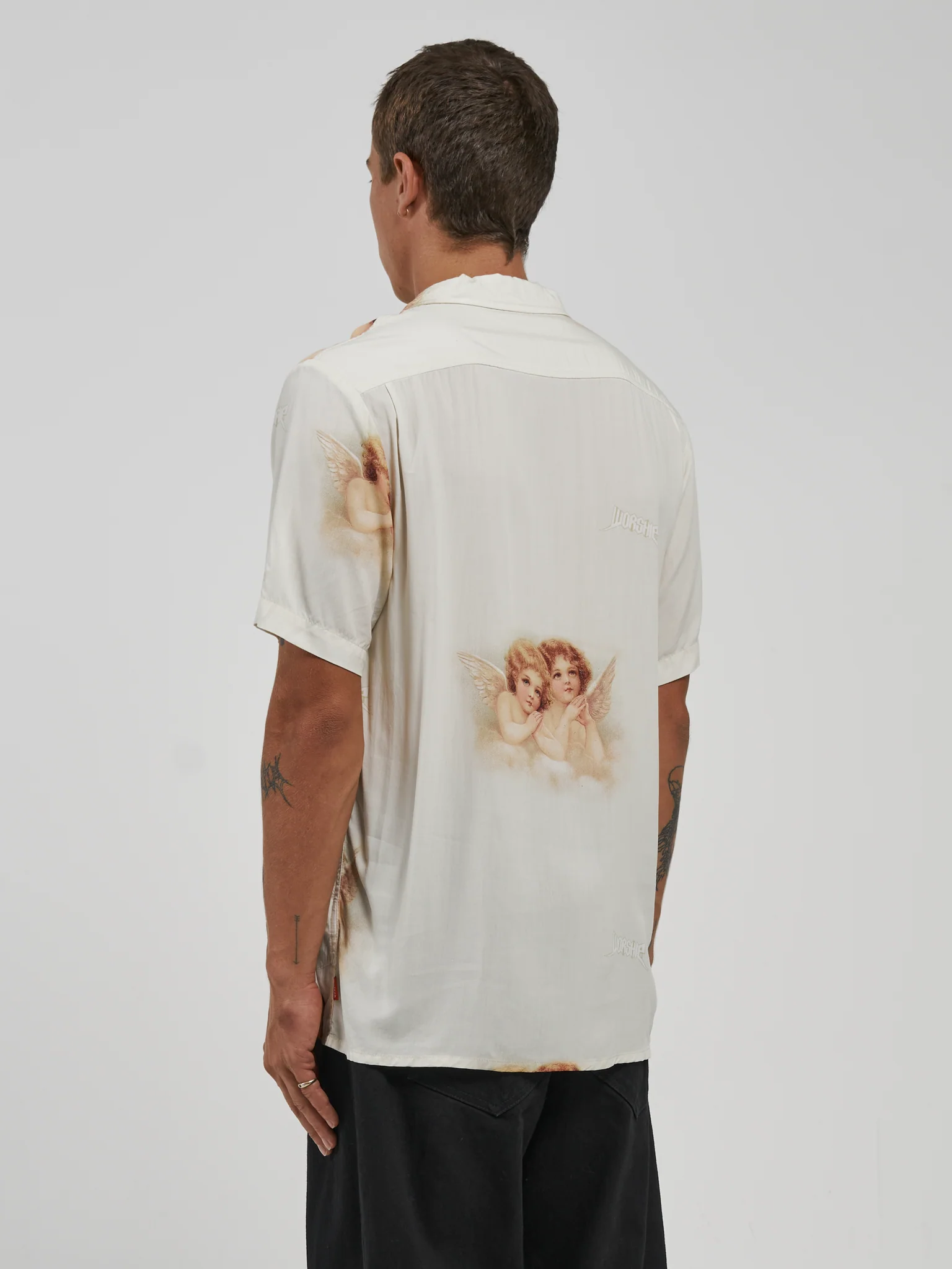 Angelika Bowling Shirt - Tan - Image 3