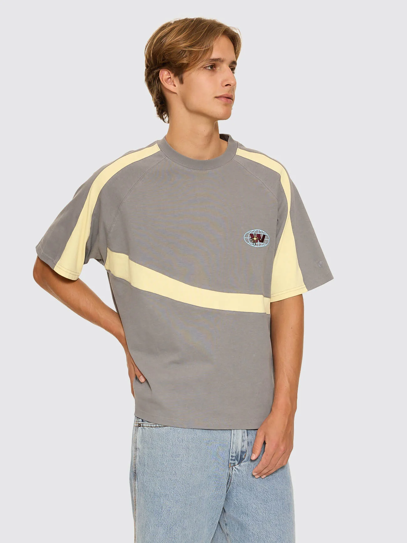 Anytime Oversize Raglan Tee - Steel Grey