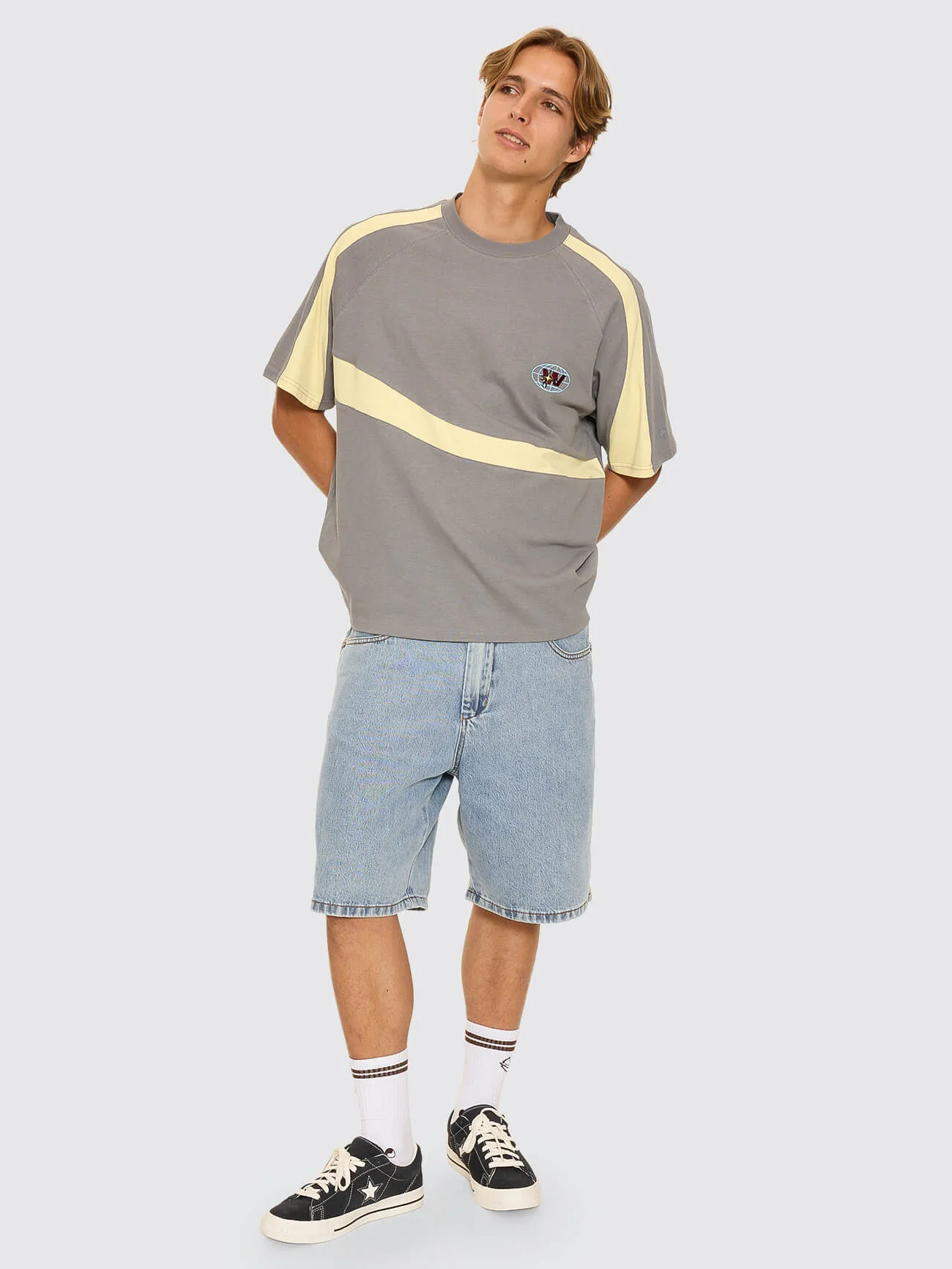 Anytime Oversize Raglan Tee - Steel Grey - Image 4