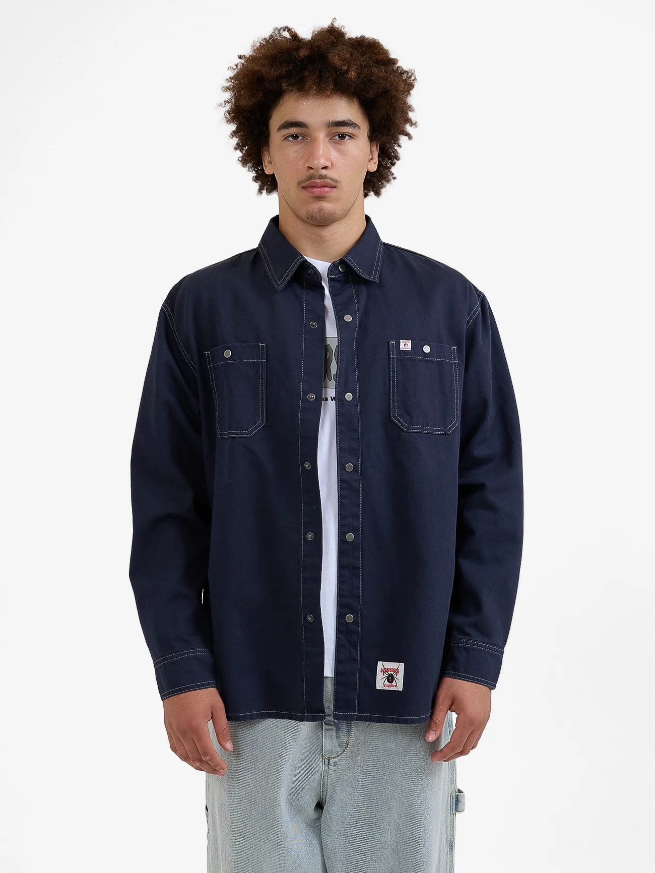 Arachnid Overshirt - Black Iris