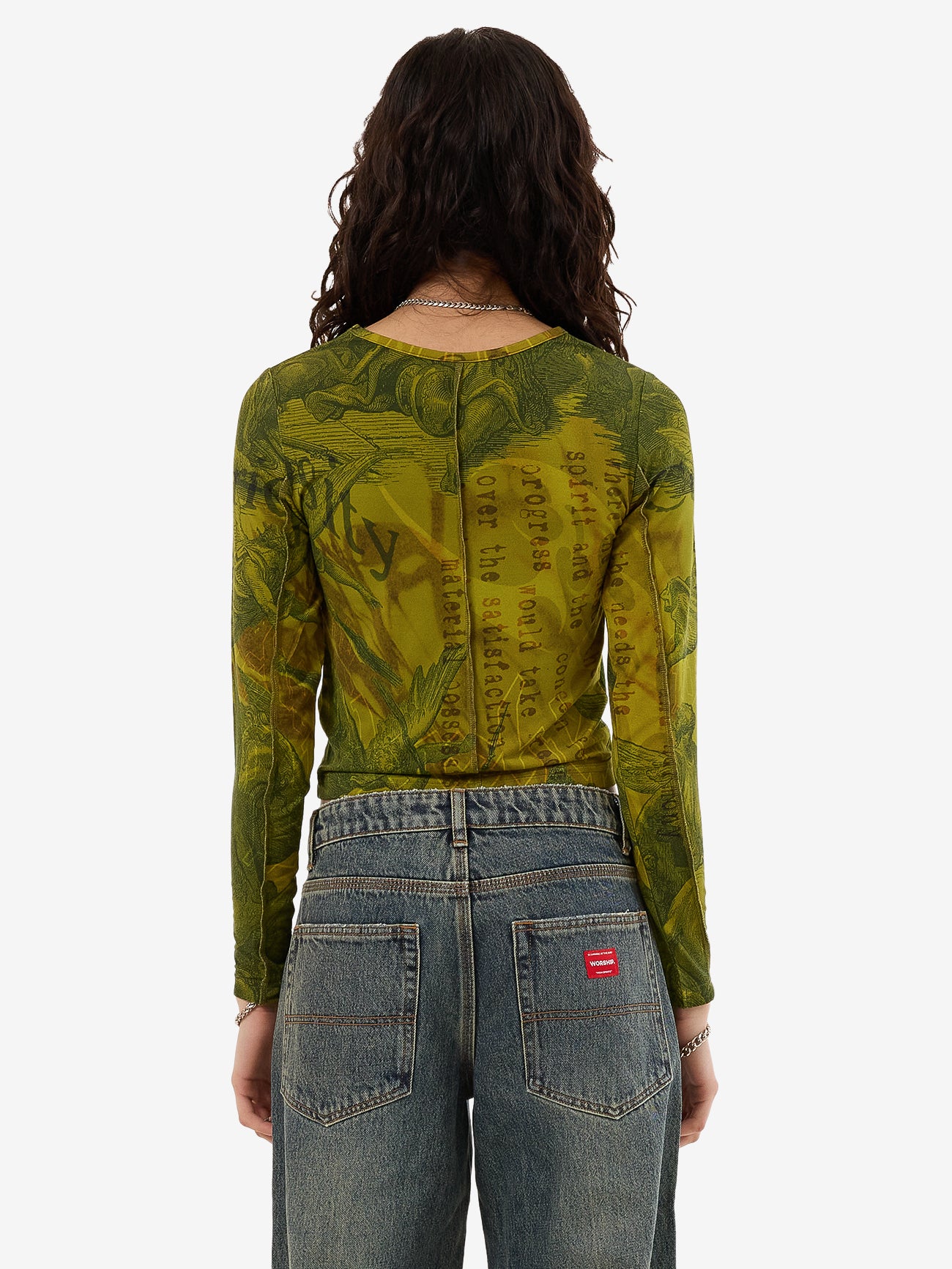 At Peace Long Sleeve Top - Guacamole - Image 2