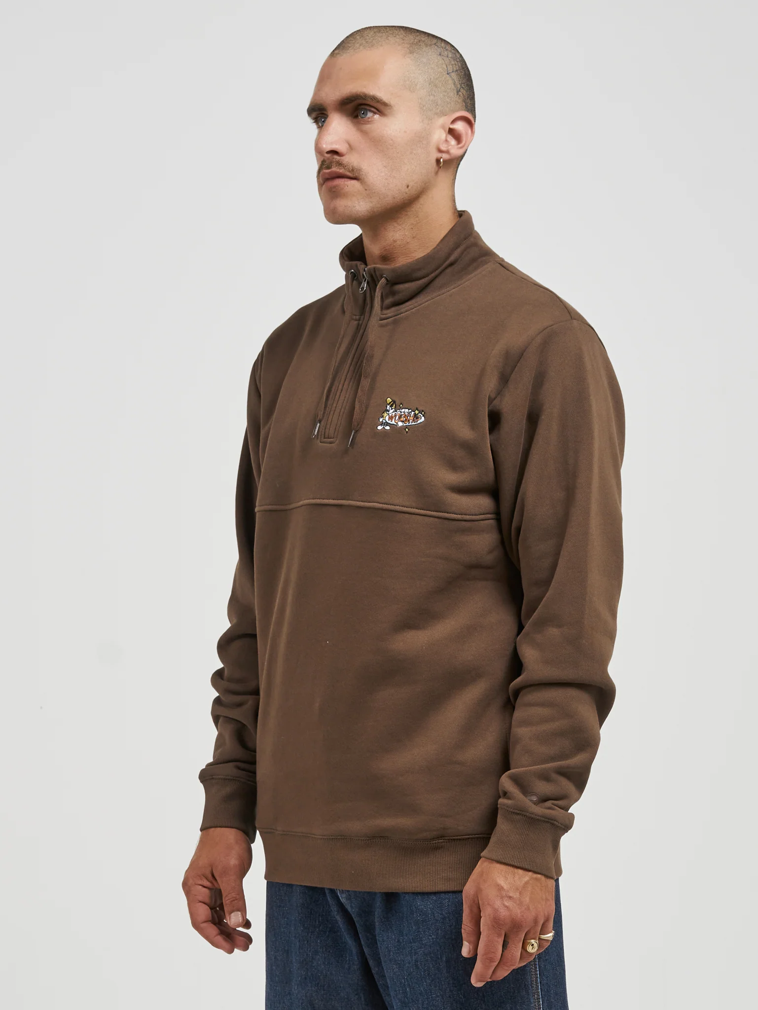 Badger Quarter Zip Fleece - Rain Drum - Image 2