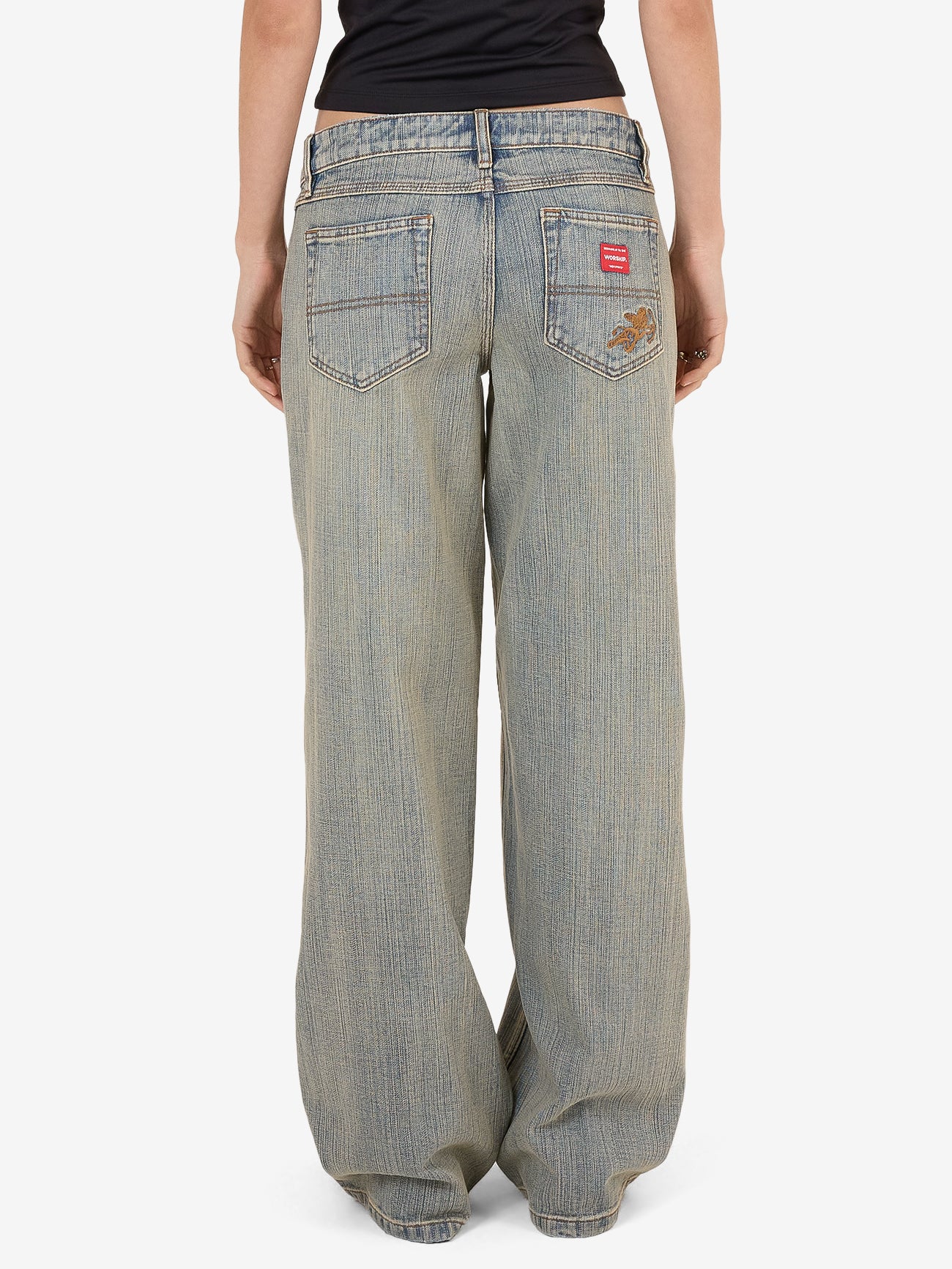 Baggy Low Rider Jean - Dirty Streaky Fade - Image 3