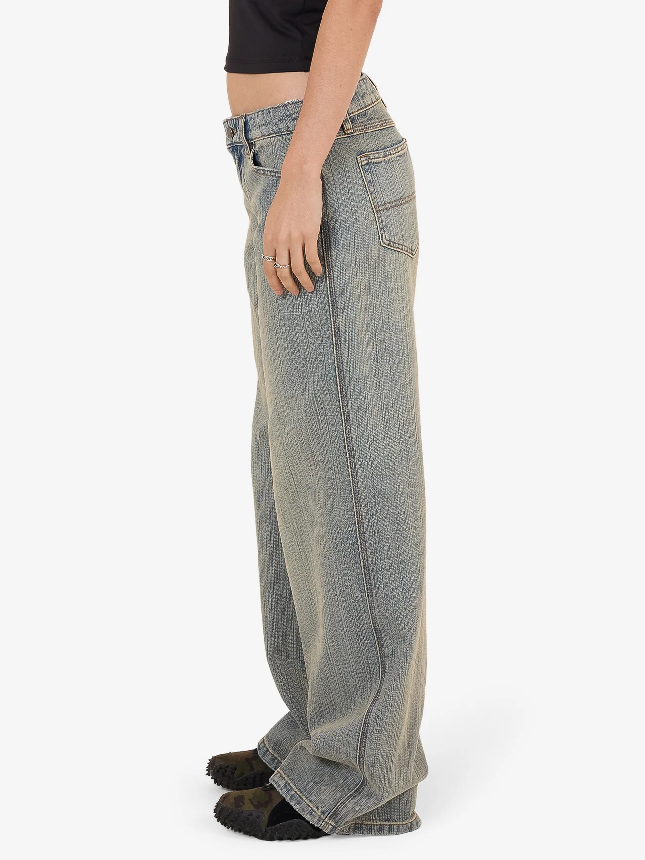Baggy Low Rider Jean - Dirty Streaky Fade - Image 5