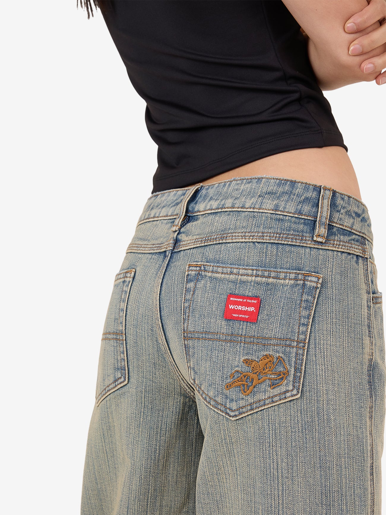 Baggy Low Rider Jean - Dirty Streaky Fade - Image 9