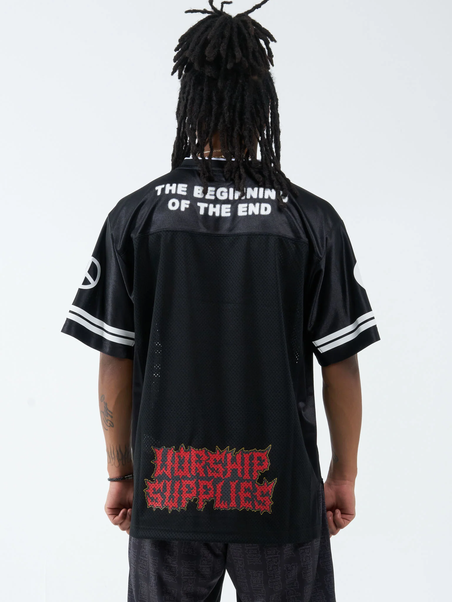 Begin Again Mesh Jersey Tee - Black - Image 2