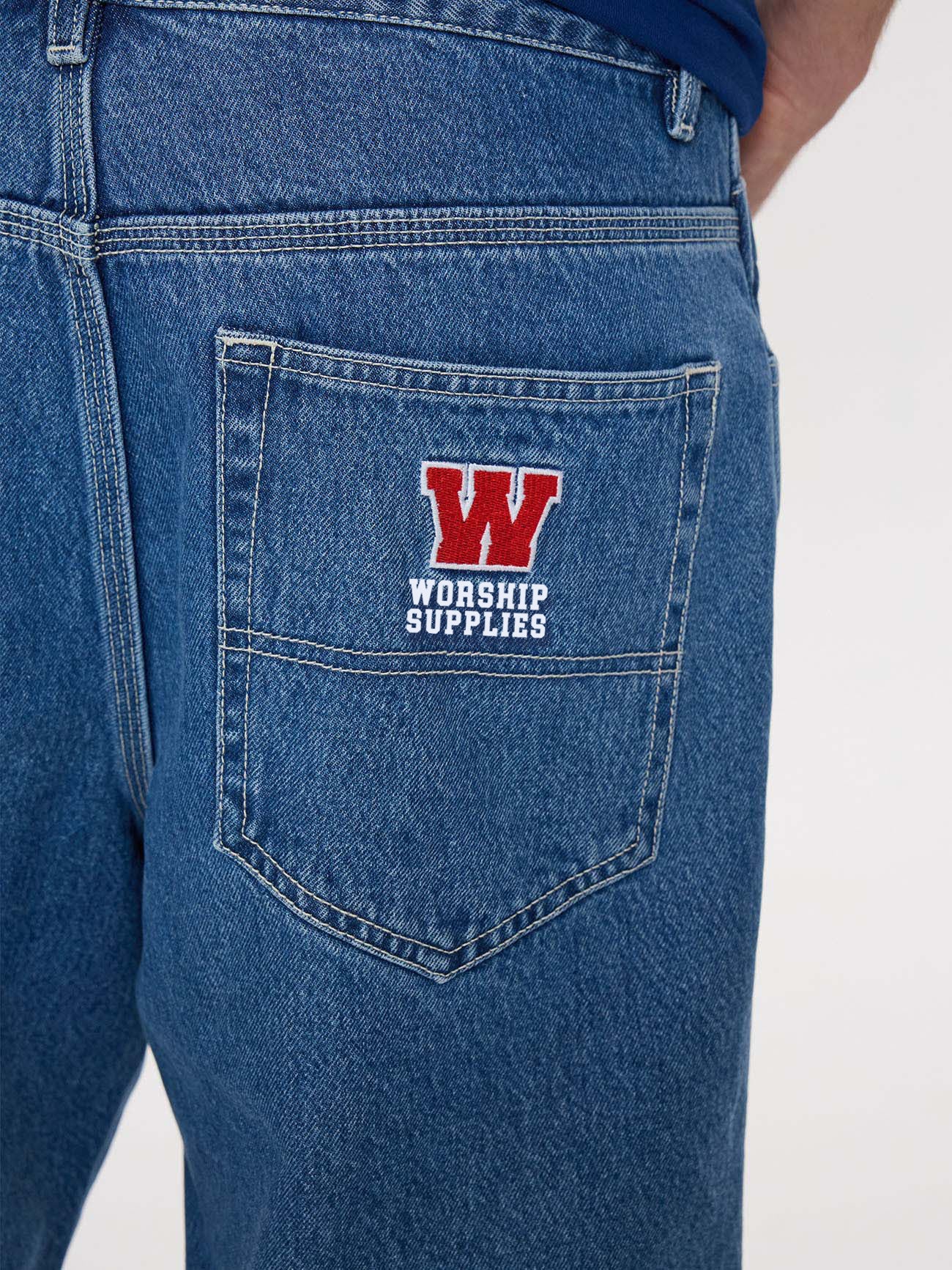 Belter Big Dawg Jean Short - Sky High Blue - Image 6