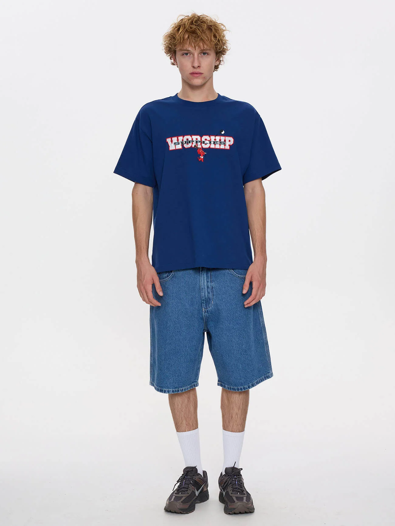 Belter Big Dawg Jean Short - Sky High Blue - Image 7