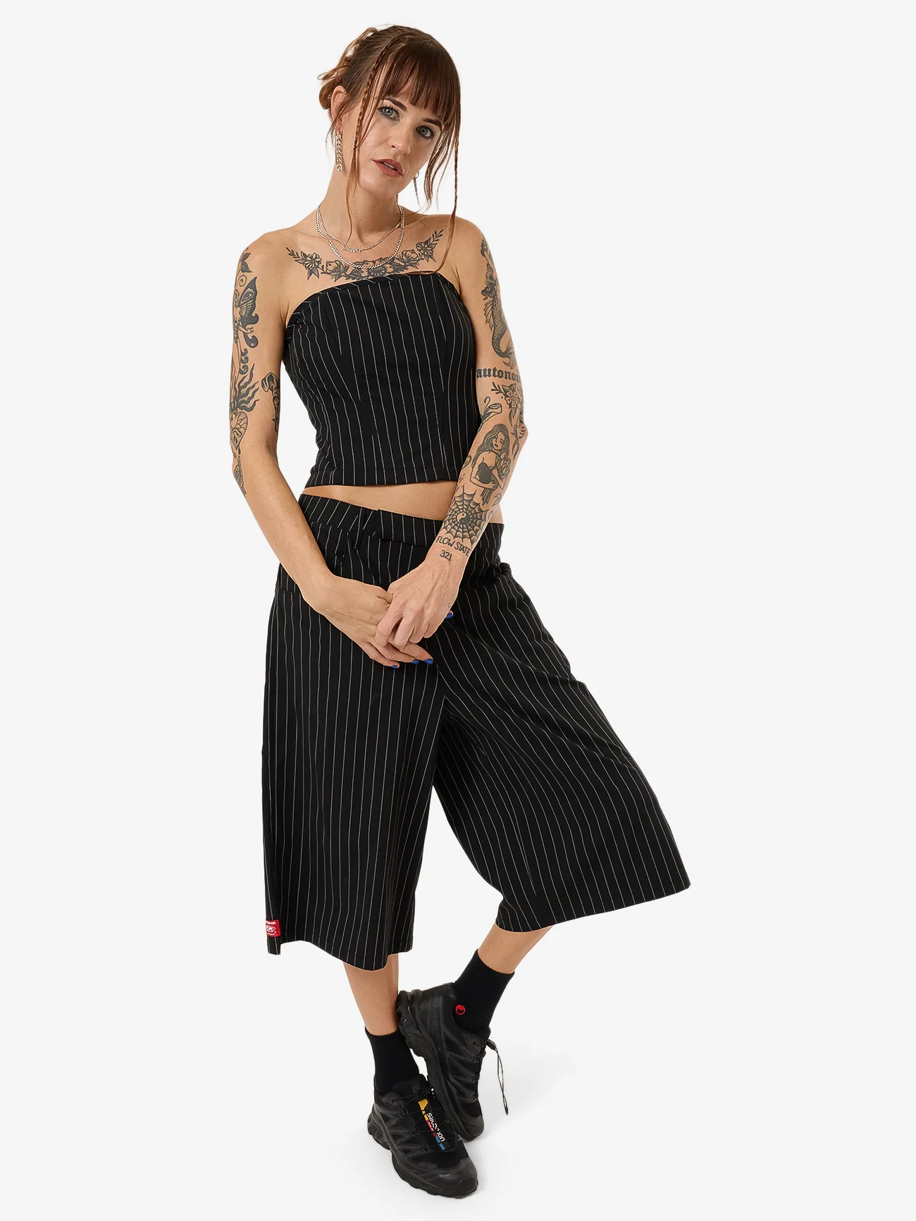 Bewitch Baby Tube Top - Black Pinstripe - Image 5