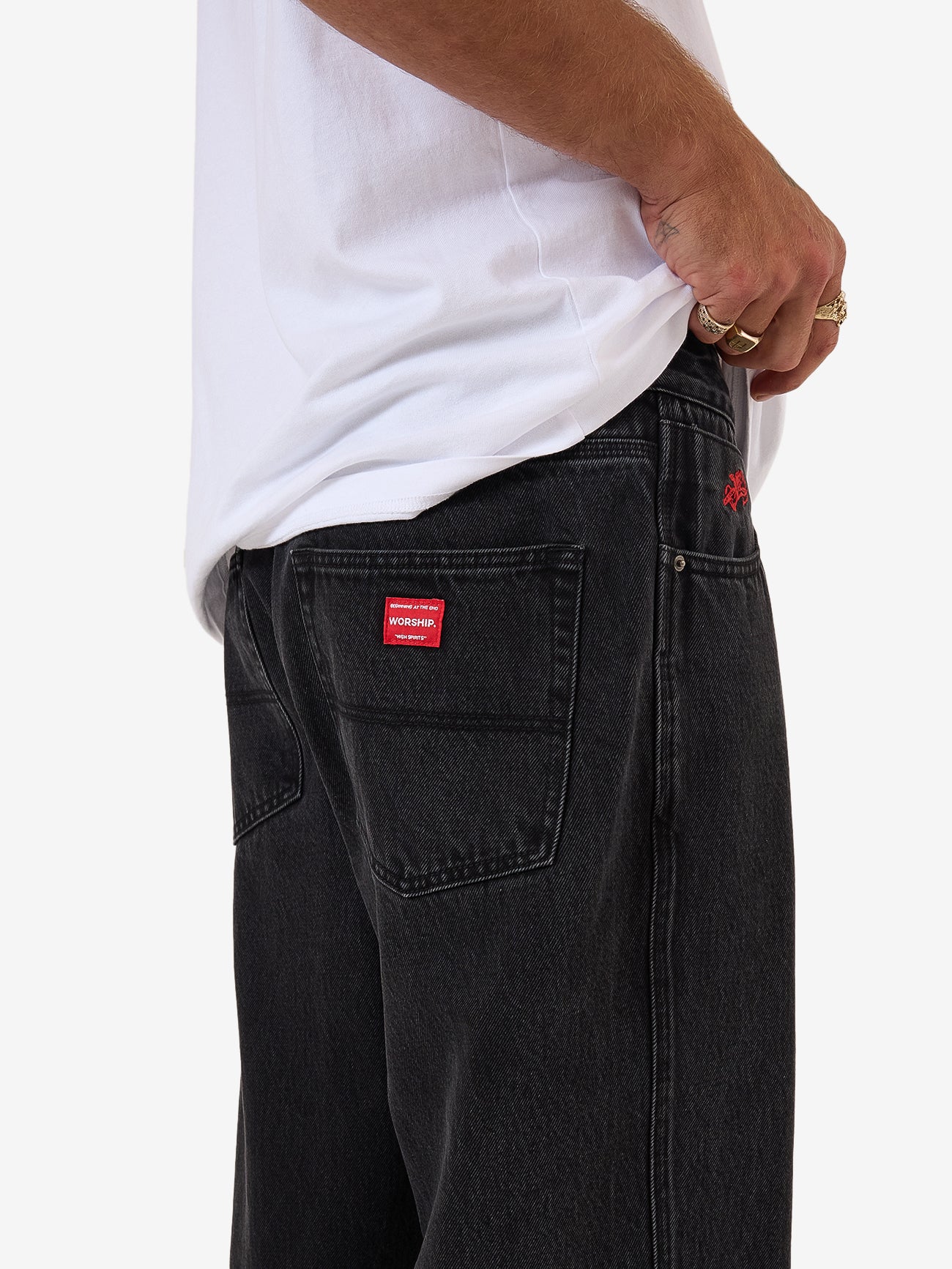 Big Lounger Jean - Washed Black - Image 3