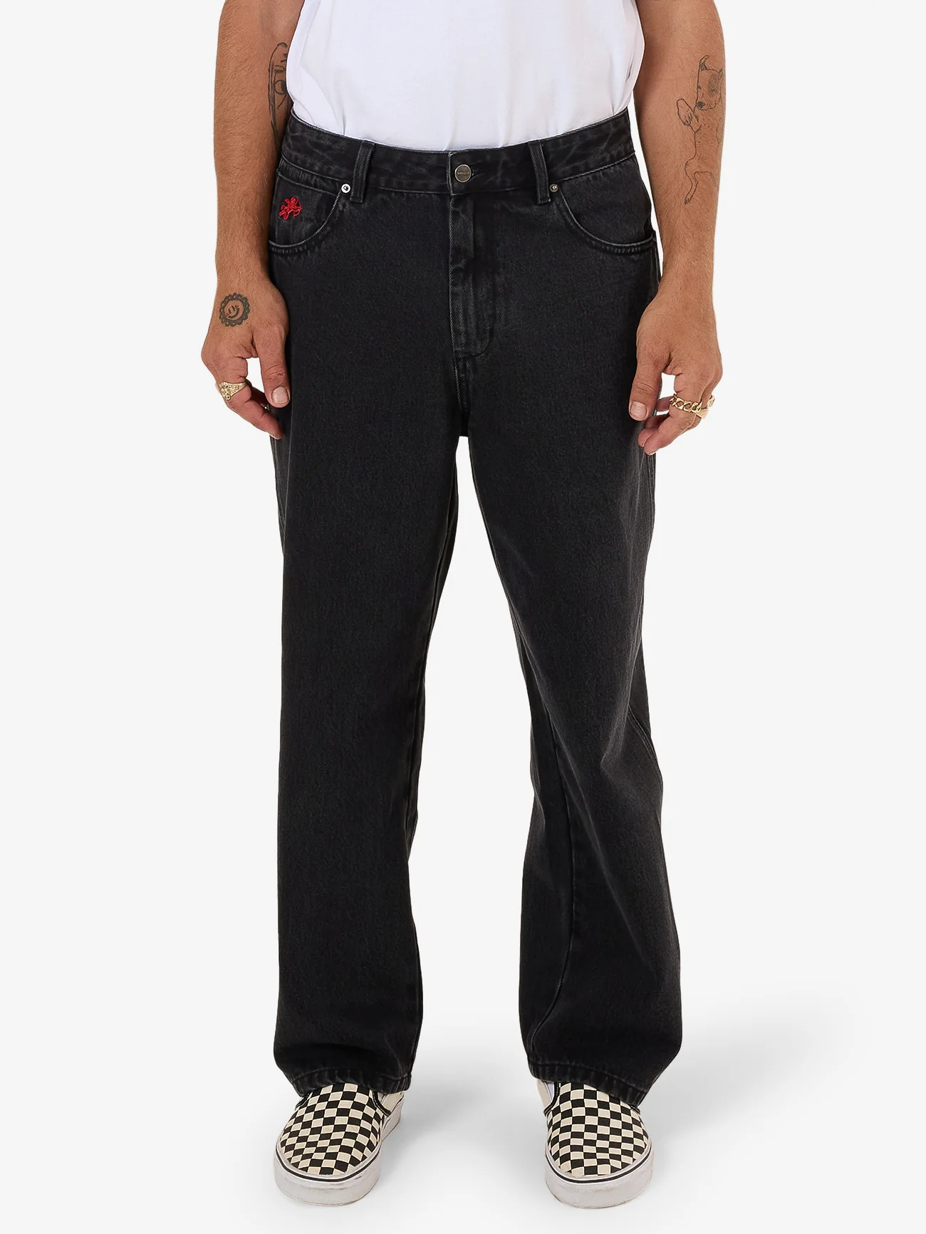 Big Lounger Jean - Washed Black - Image 7