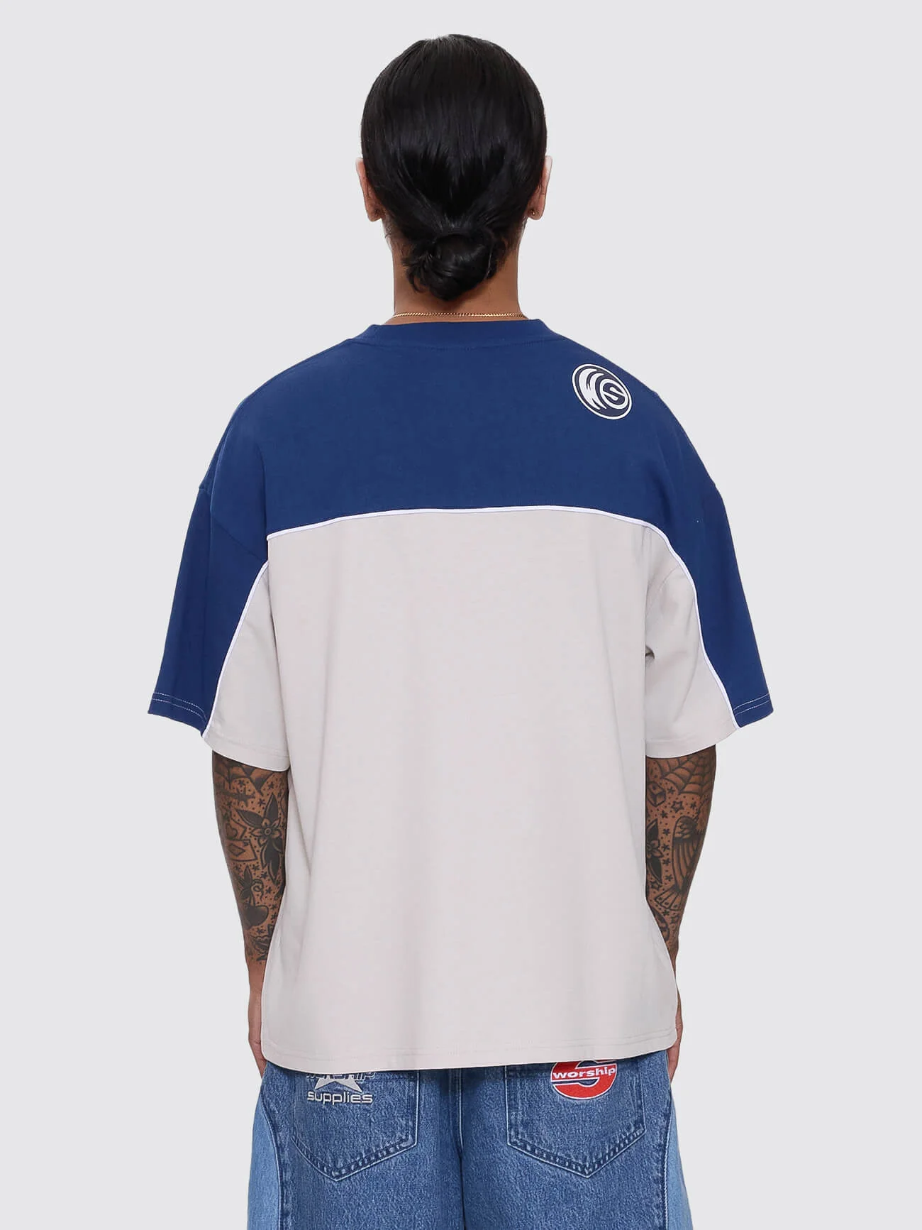 Blender Oversize Panel Tee - Blue Depths - Image 5