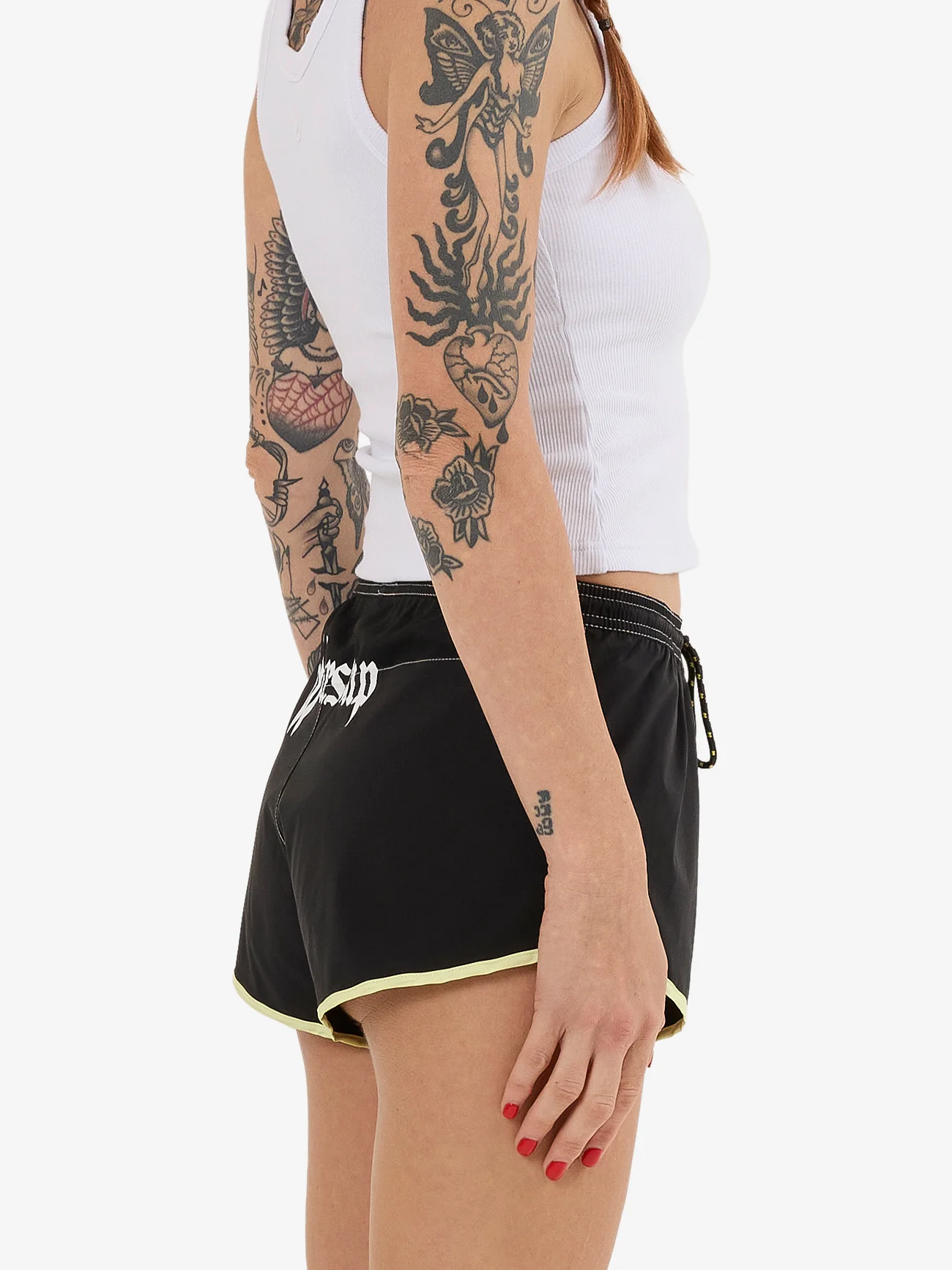 Boardriderr Micro Boardshort - Black - Lime - Image 4