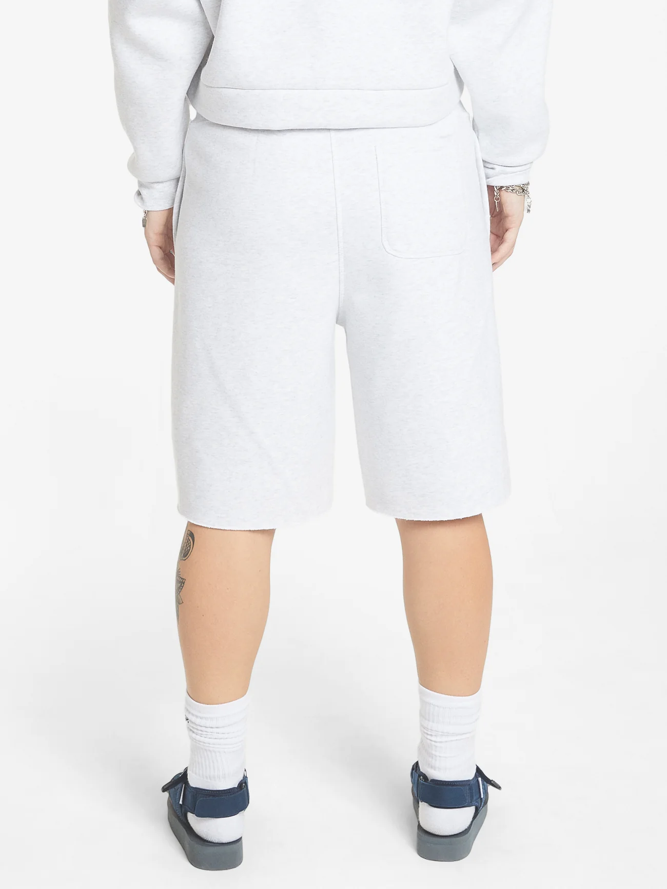 Burn It All Fleece Short - Snow Marle - Image 2