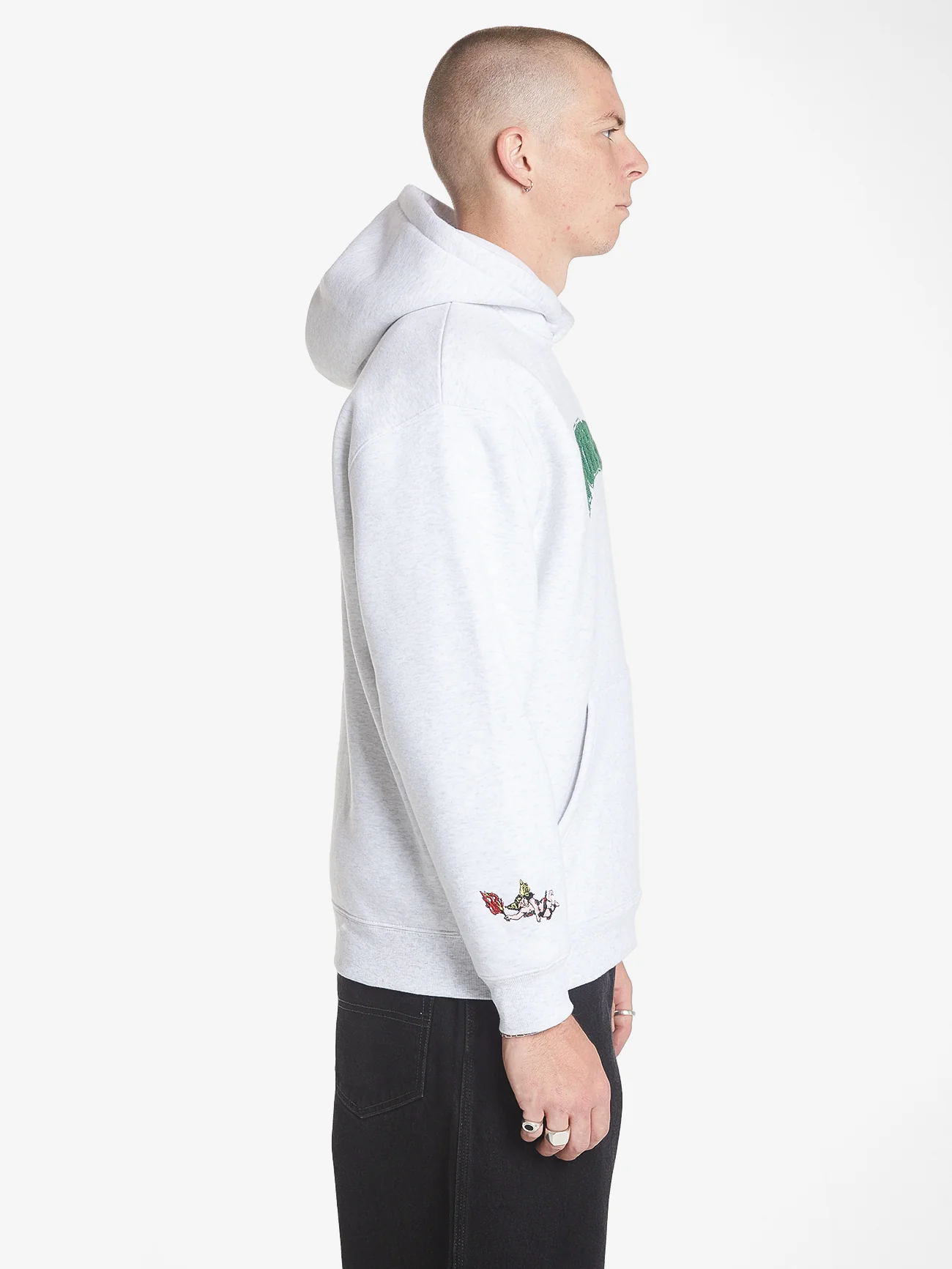 Burn It All Pull Over Hood - Snow Marle - Image 3