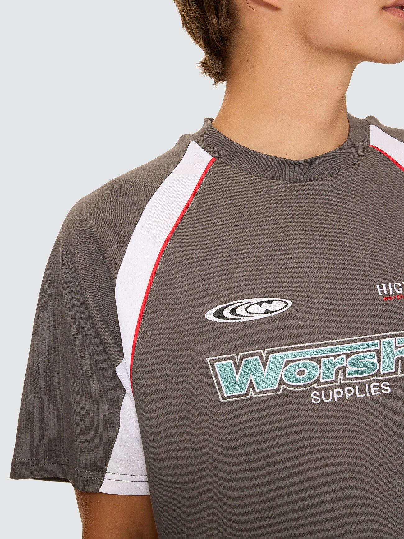 Burner Oversize Raglan Panel Tee - Worn Black - Image 2