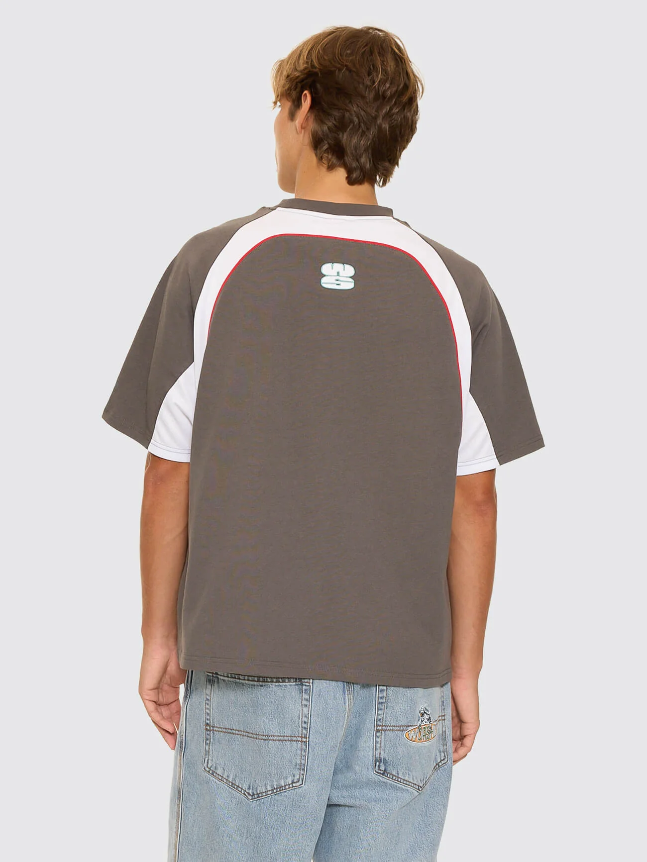 Burner Oversize Raglan Panel Tee - Worn Black - Image 5