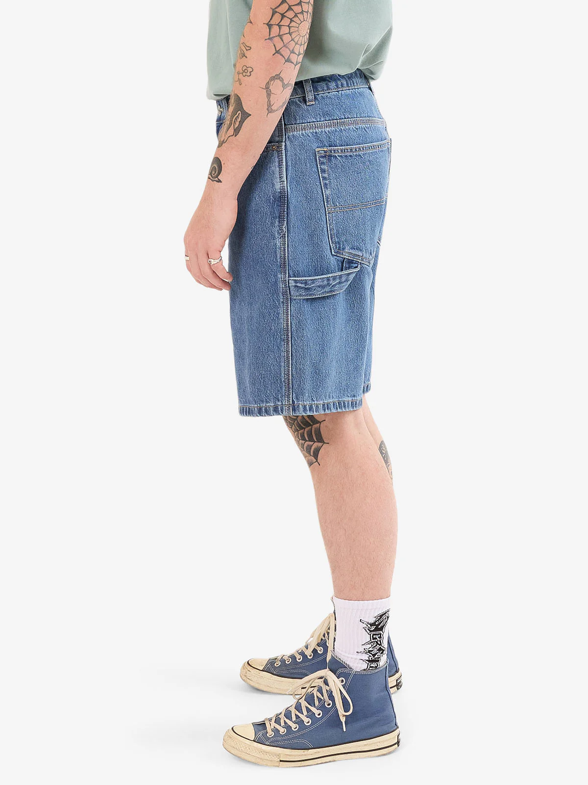 Carpenter Jean Short - Steady Mid Blue - Image 4