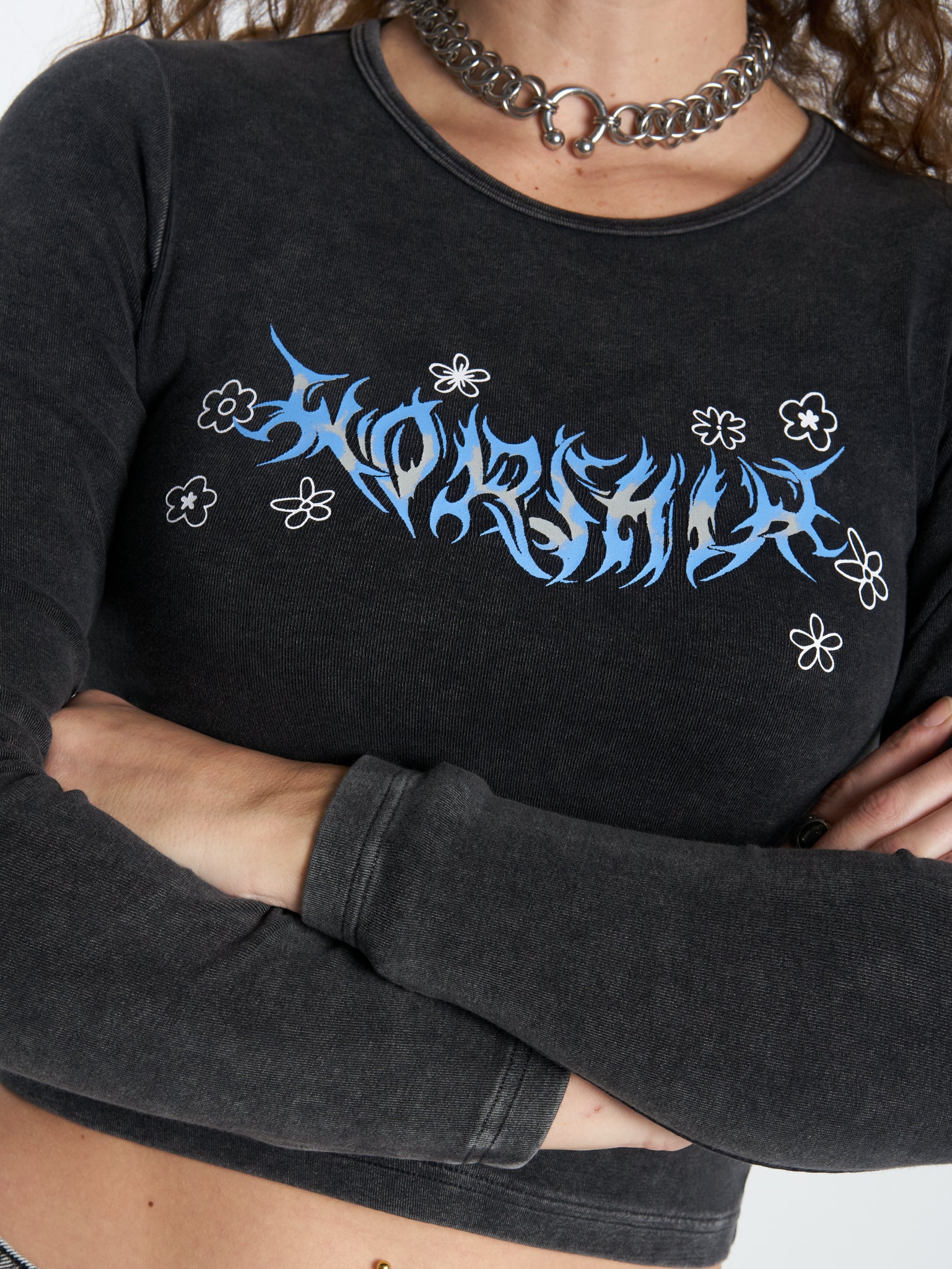 Ceremonial Micro Long Sleeve Tee - Acid Black - Image 6