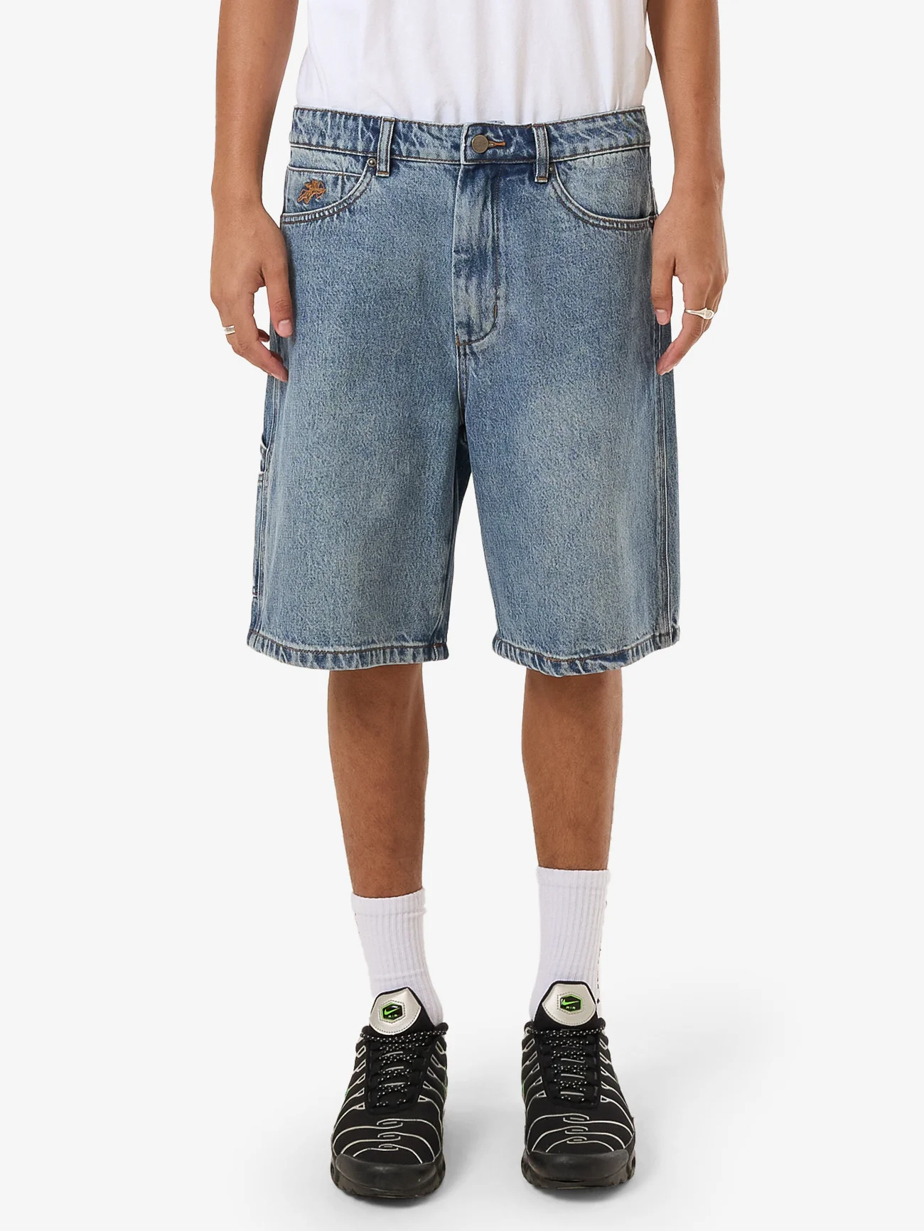 Chalice Lounger Jean Short - Storm Blue