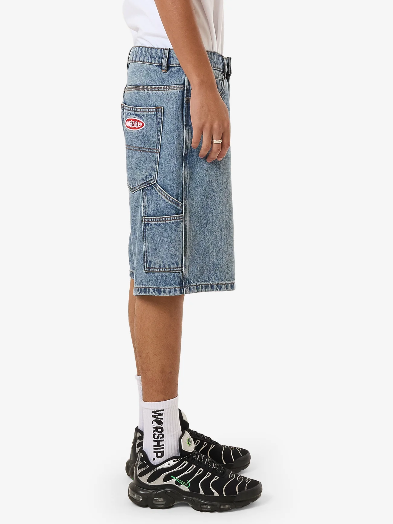Chalice Lounger Jean Short - Storm Blue - Image 4