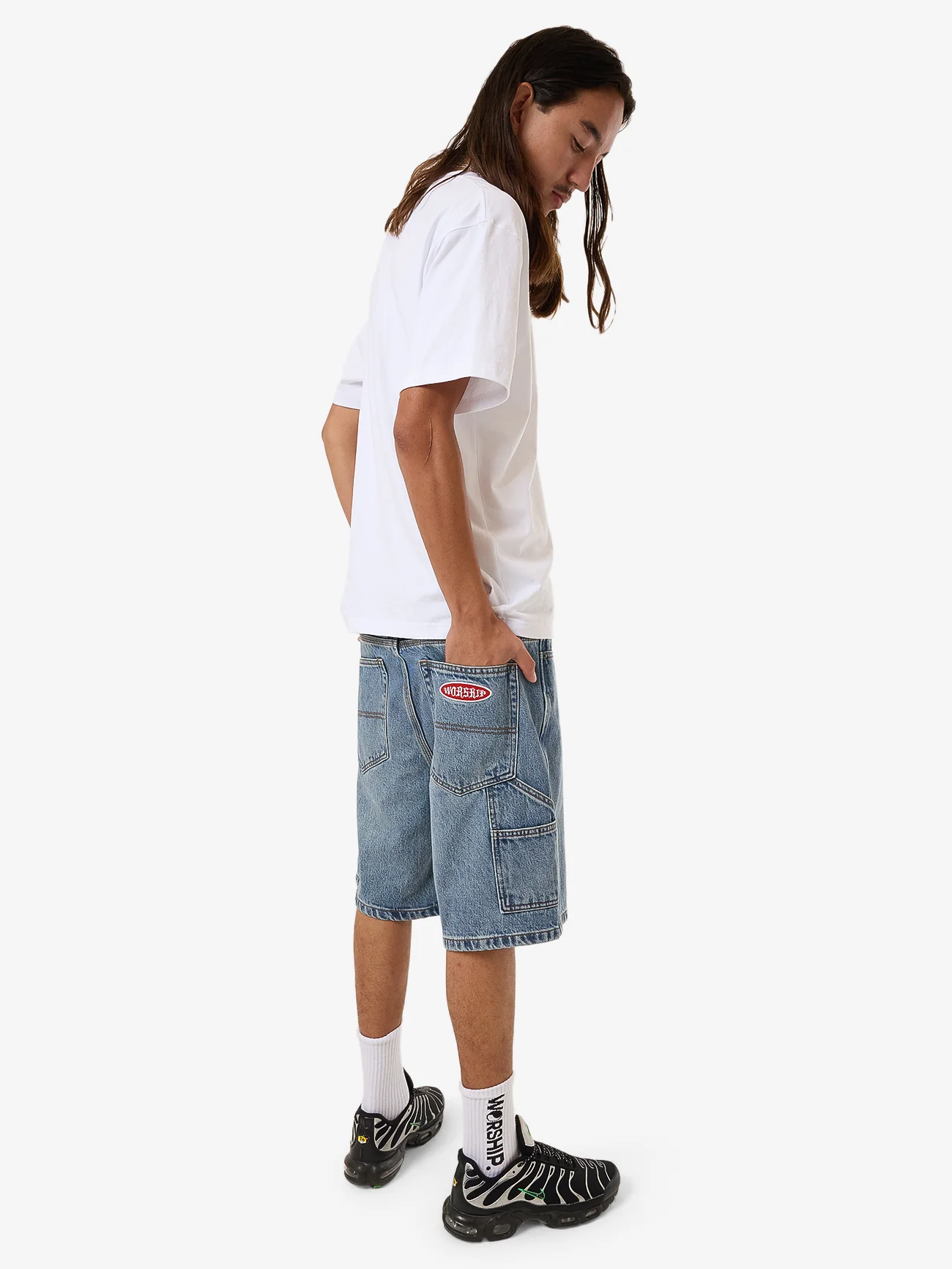 Chalice Lounger Jean Short - Storm Blue - Image 5