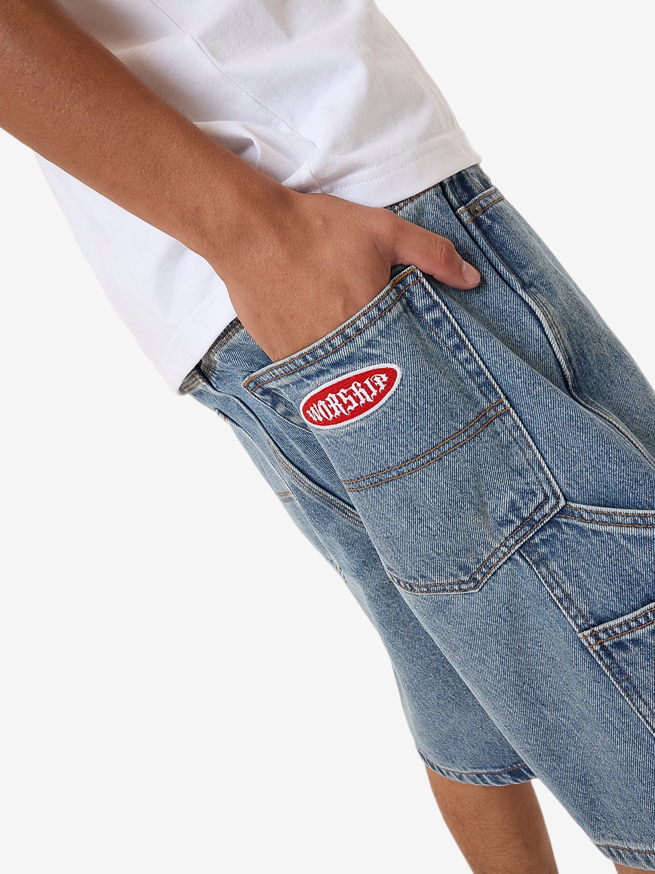 Chalice Lounger Jean Short - Storm Blue - Image 6