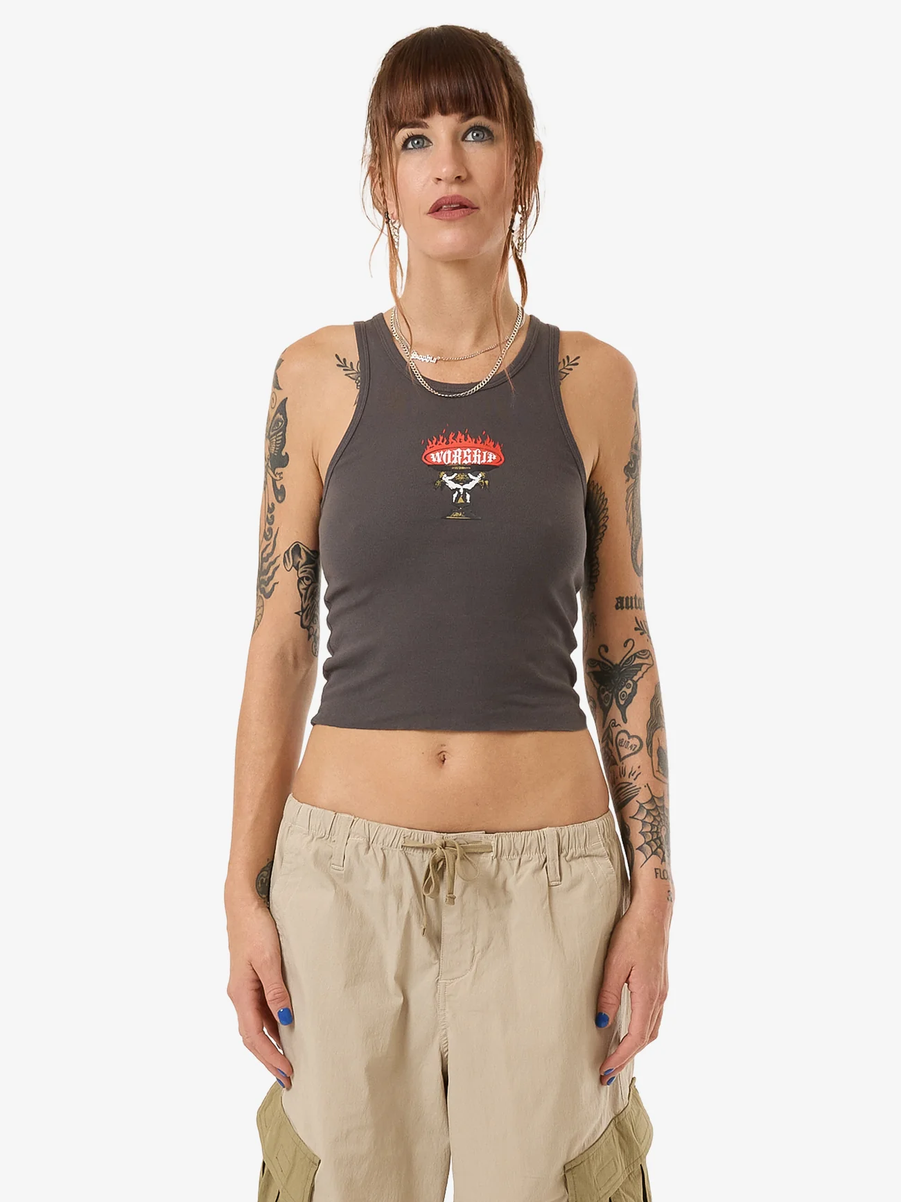 Chalice Racer Tank - Worn Black