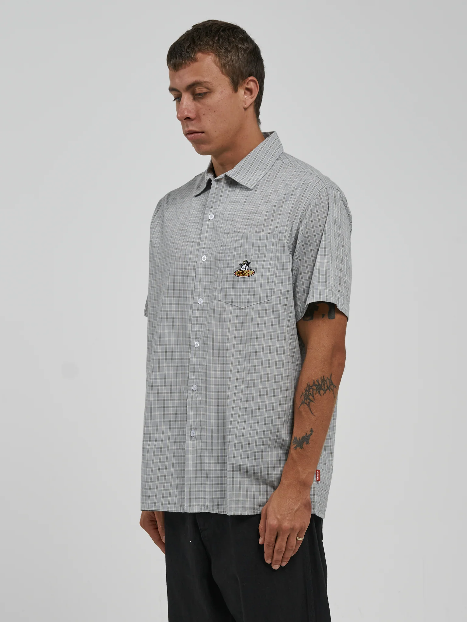Check In Short Sleeve Shirt - Grey - Image 2