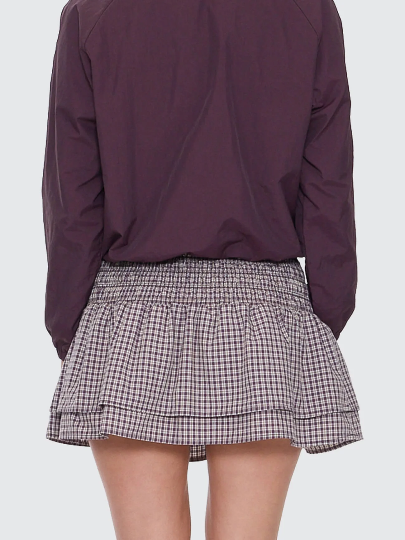 Cheek Shirred Circle Skirt - Blackberry - Image 5