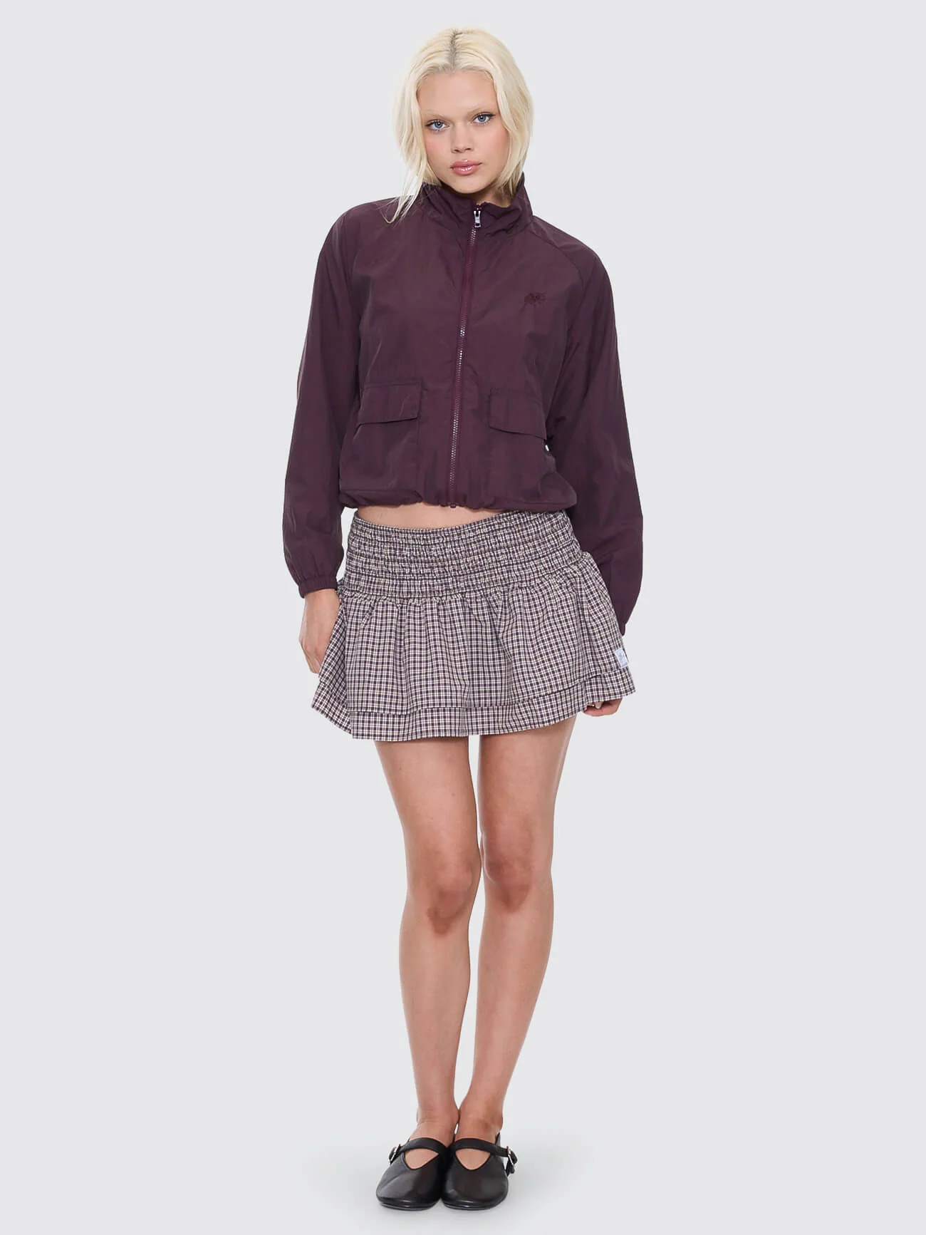 Cheek Shirred Circle Skirt - Blackberry - Image 7