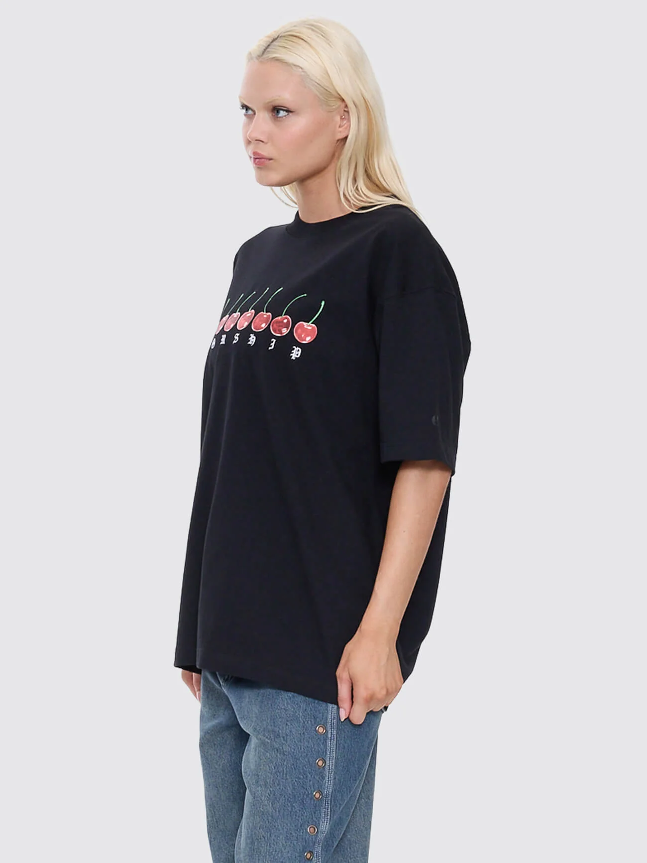 Cherio Oversized Tee - Black - Image 3