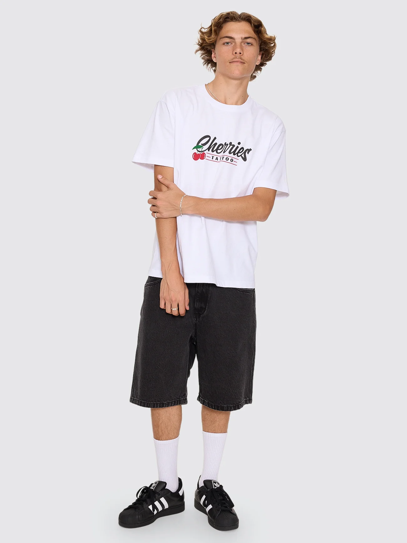 Cherries Tattoo Tee - White - Image 7