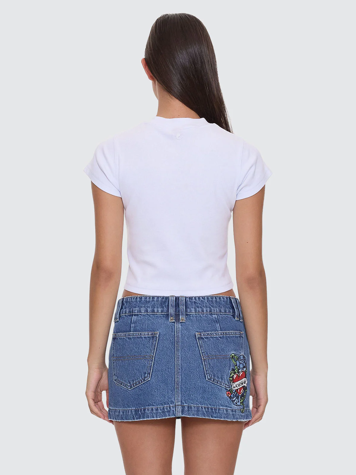 Cherries Tattoo Teeny Tee - White - Image 4