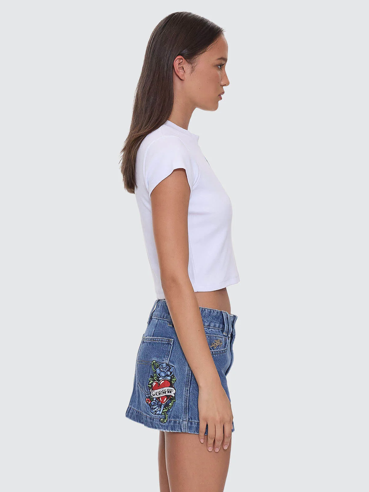 Cherries Tattoo Teeny Tee - White - Image 5