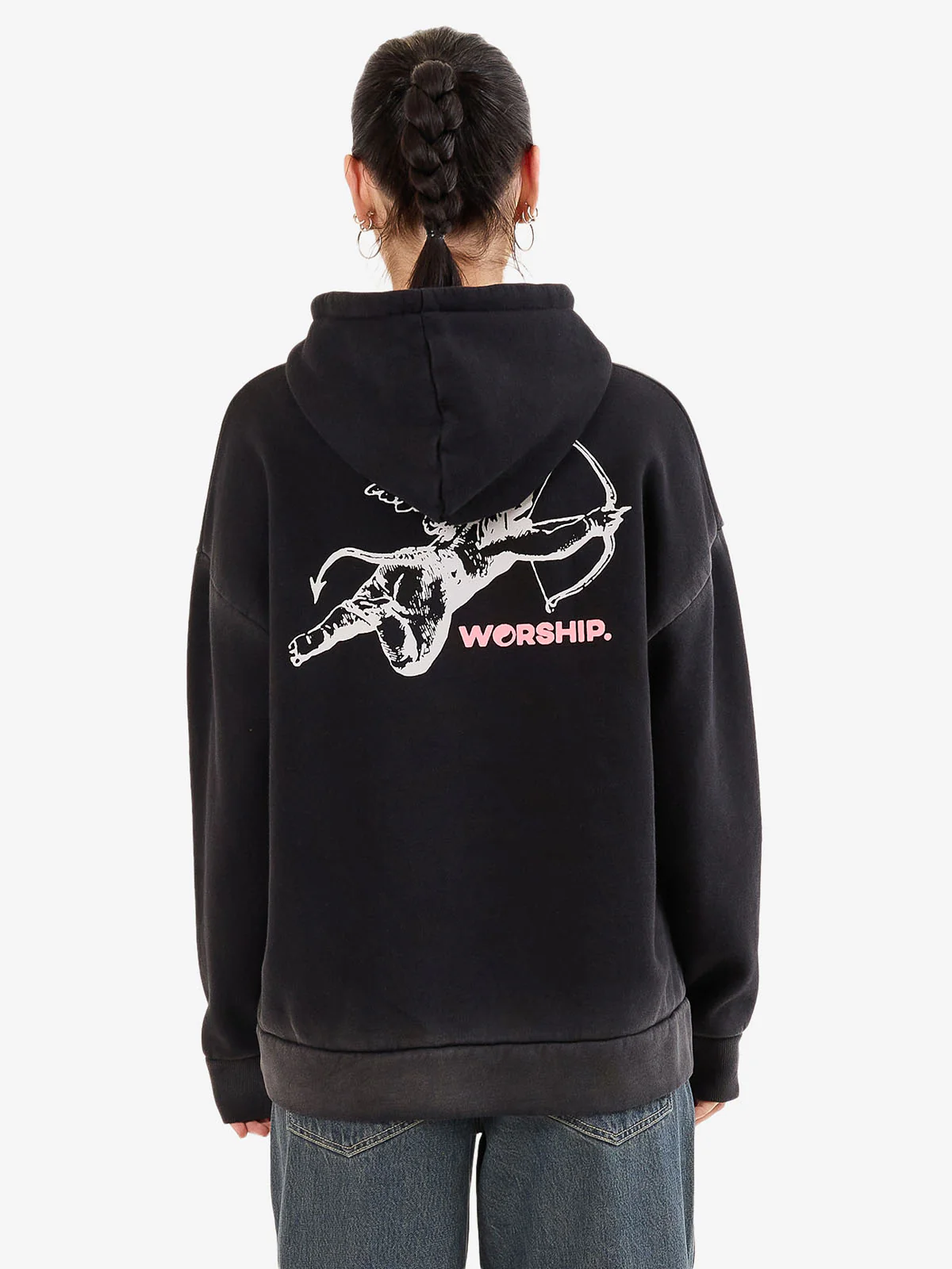 Cherub Box Fit Hood - Black Vintage Fade - Image 2