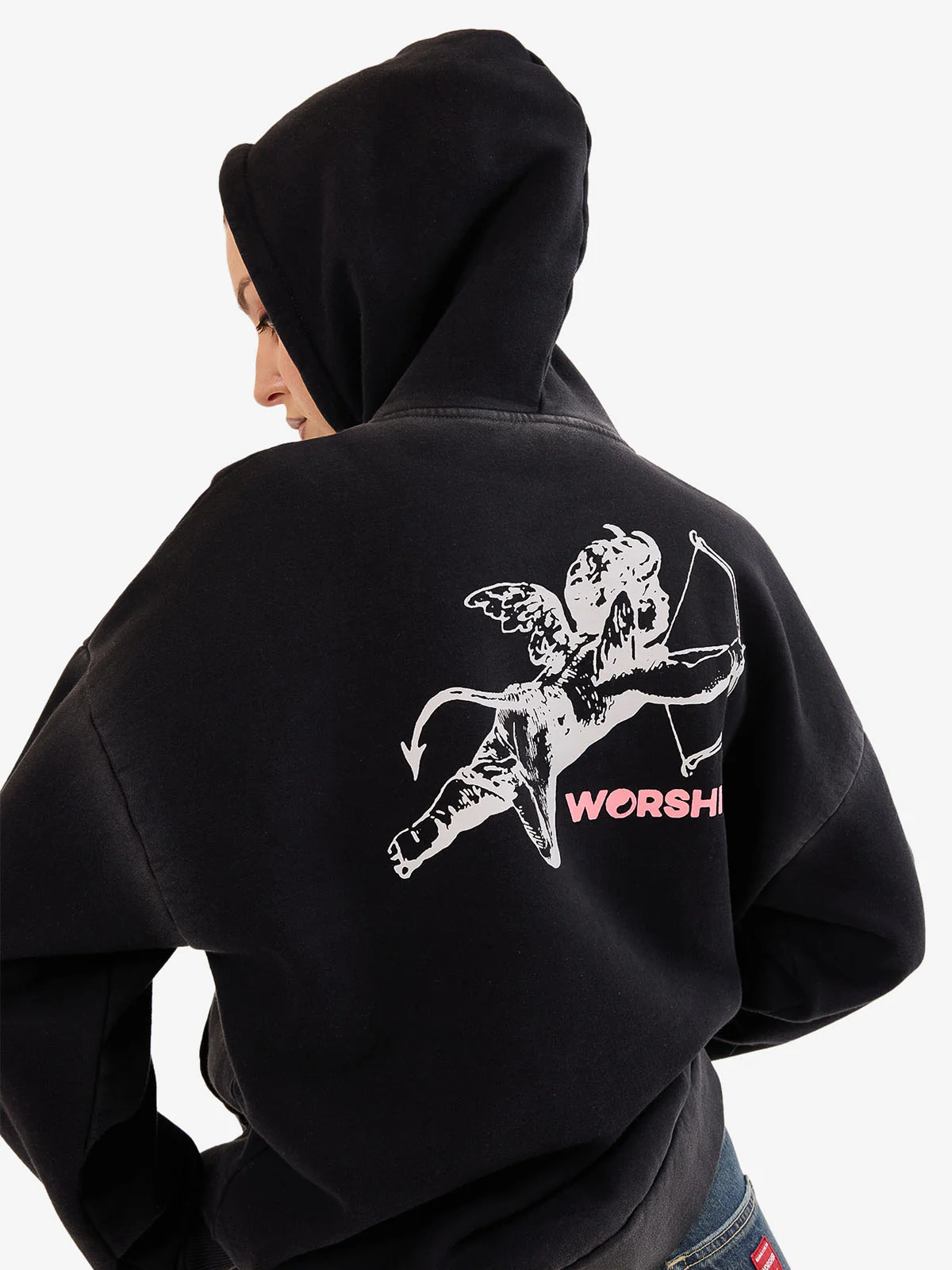 Cherub Box Fit Hood - Black Vintage Fade - Image 6