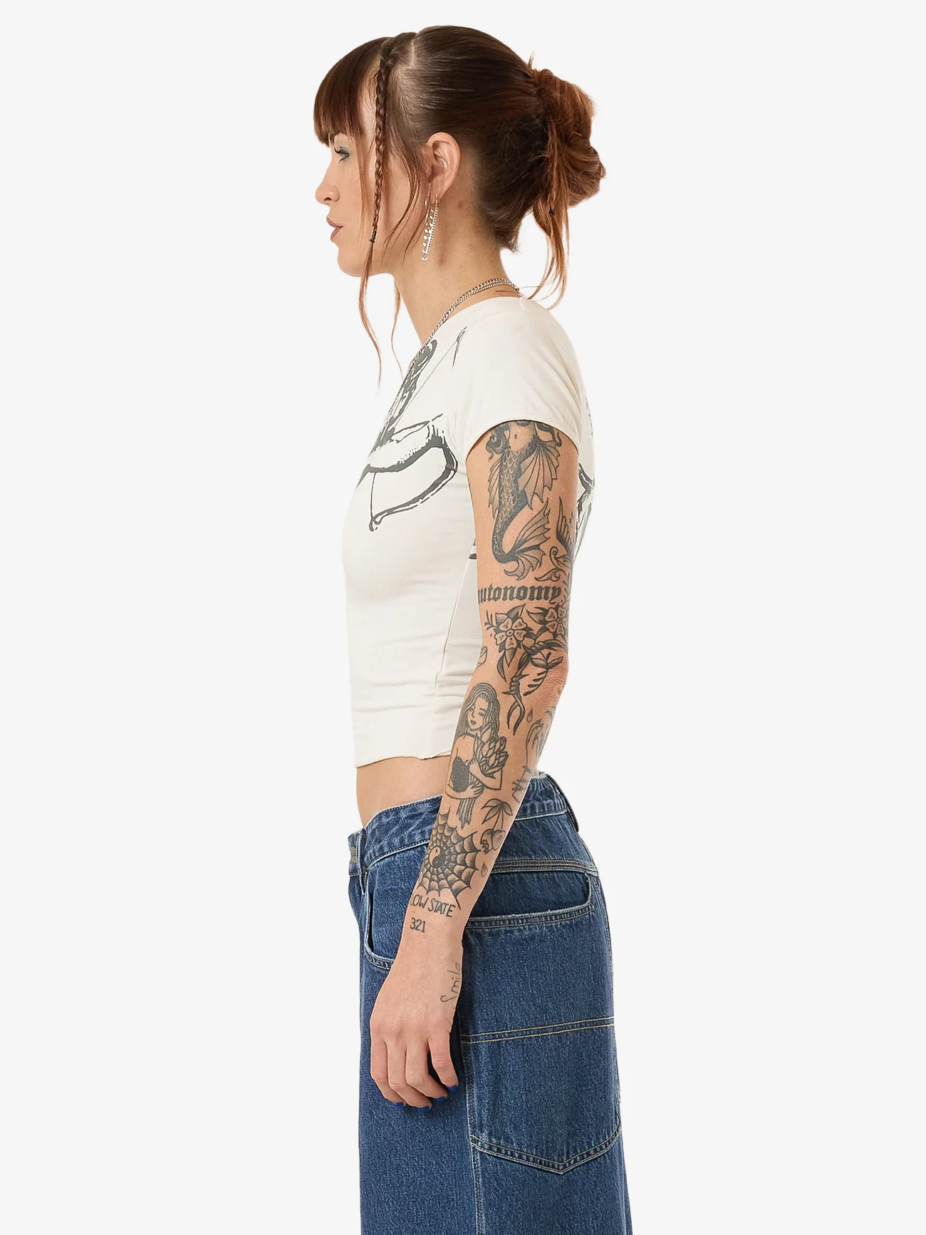 Cherub Cap Sleeve Tee - Bone - Image 3