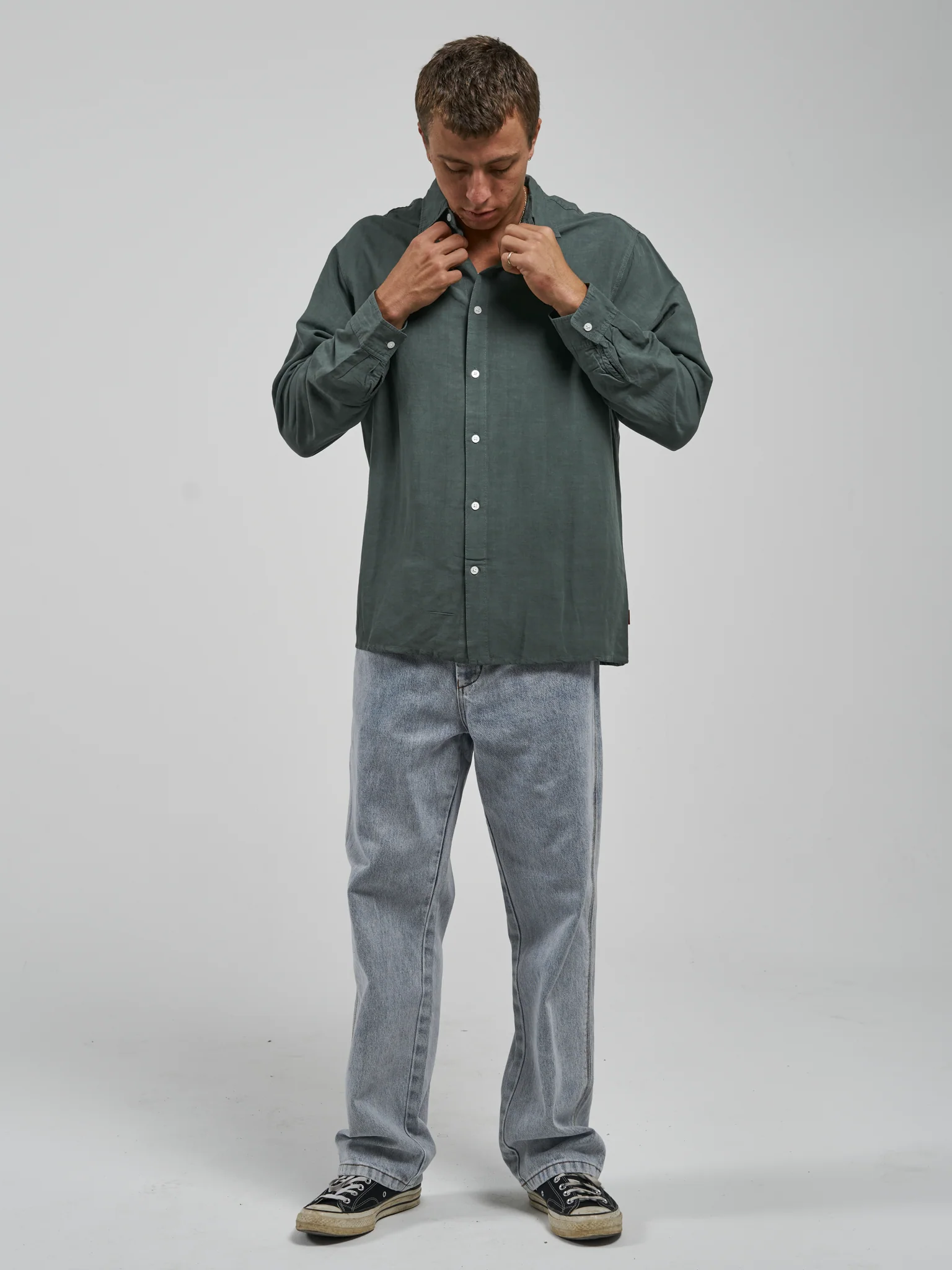 Cherub Long Sleeve Shirt - Hedge Green - Image 6