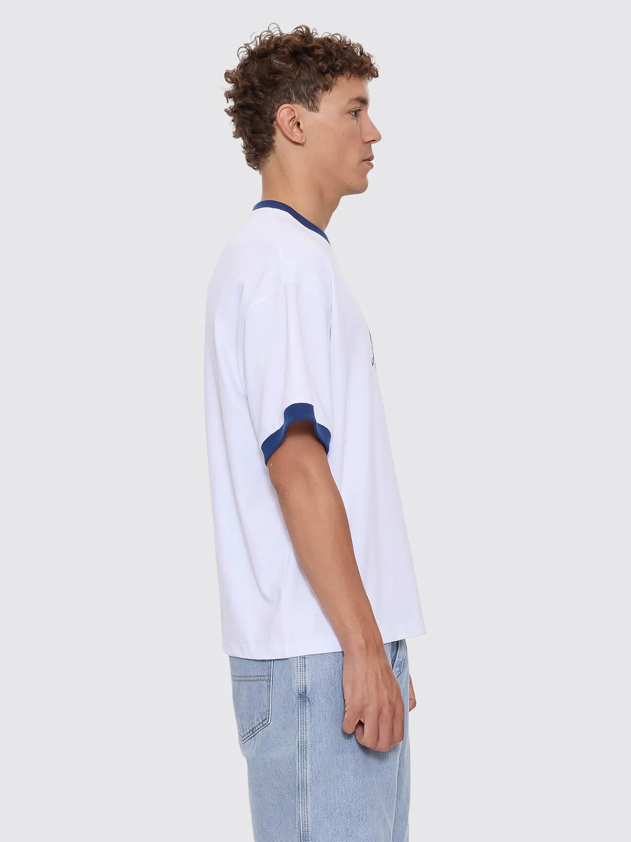 Cherub Oversize Ringer Tee - White - Image 6