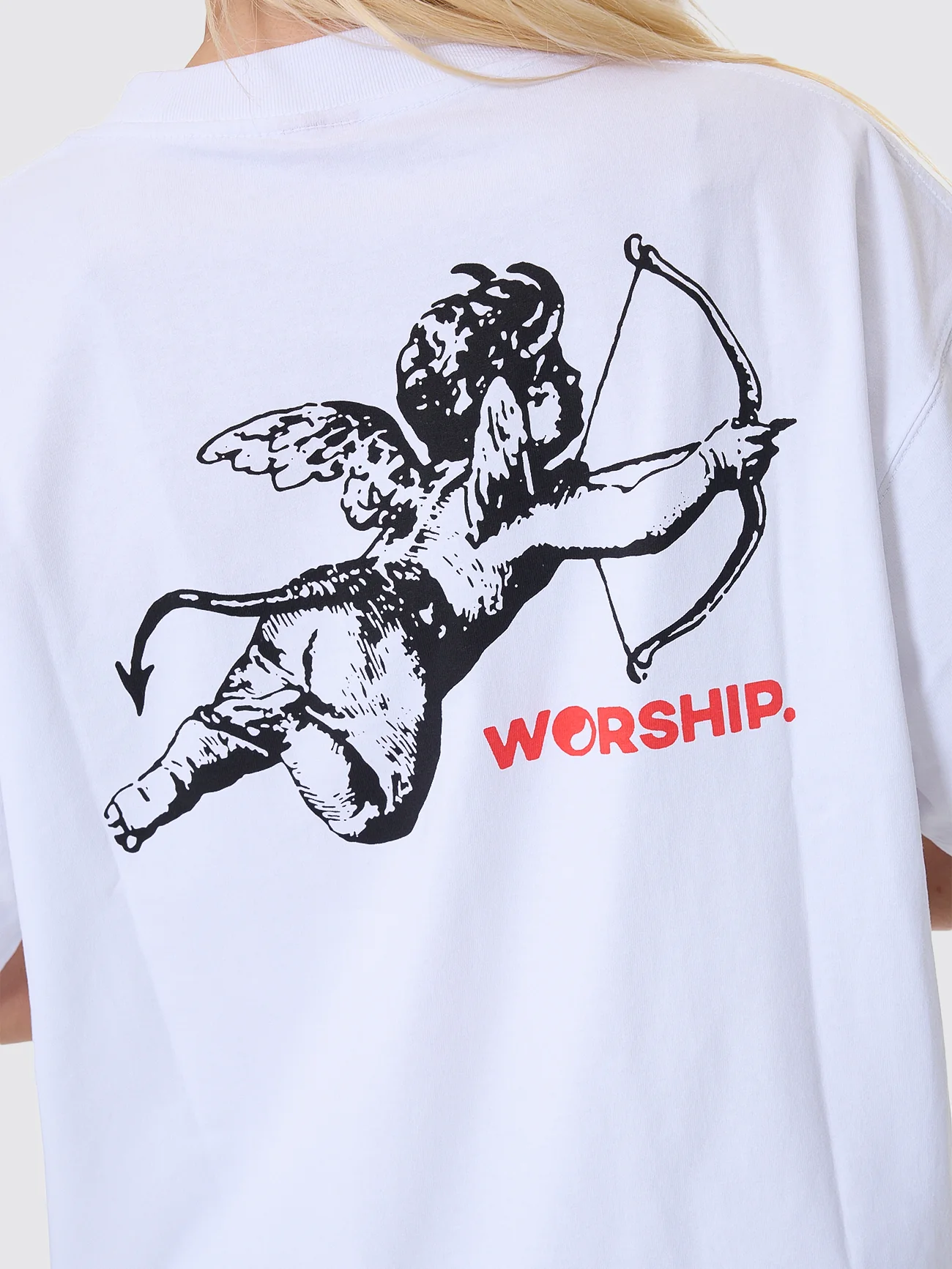 Cherub Oversized Fit Tee - White - Image 3