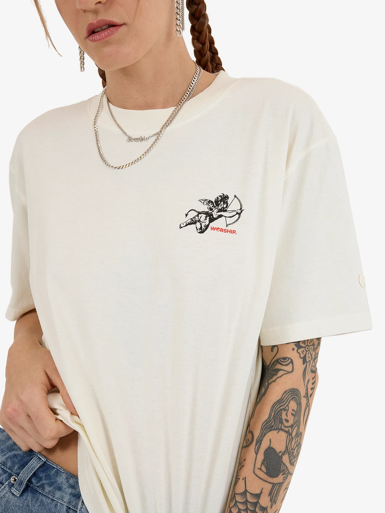 Cherub Regular Fit Tee - Bone - Image 7